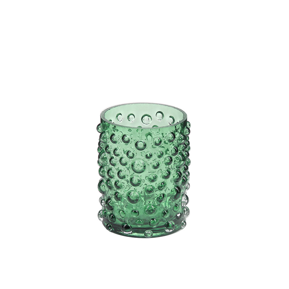 Elegant Seafoam Green Bumpy Glass Votive Holder