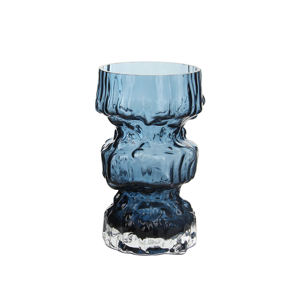 Striking Blue Textured Glass Vase