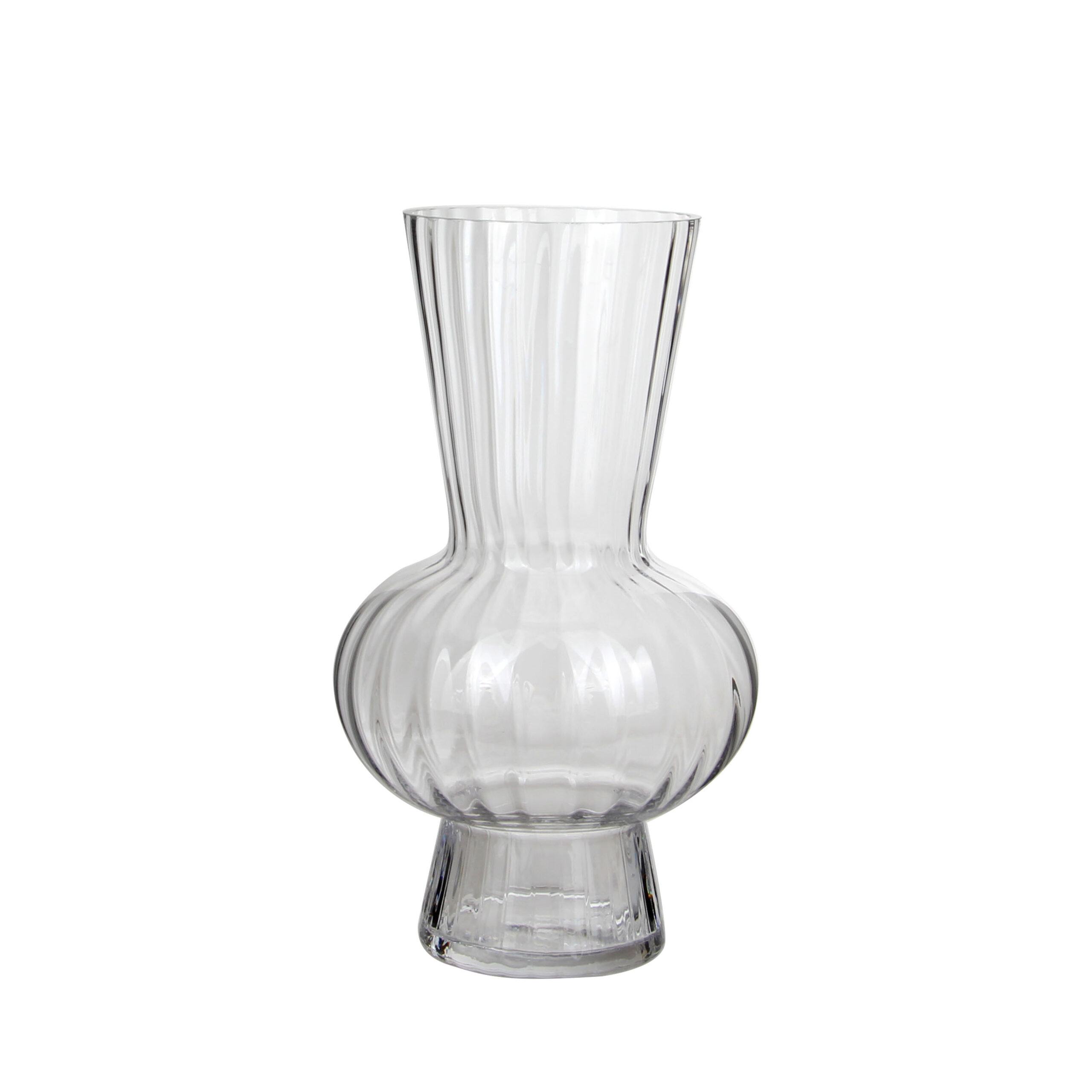 Classic Ribbed Crystal Vase