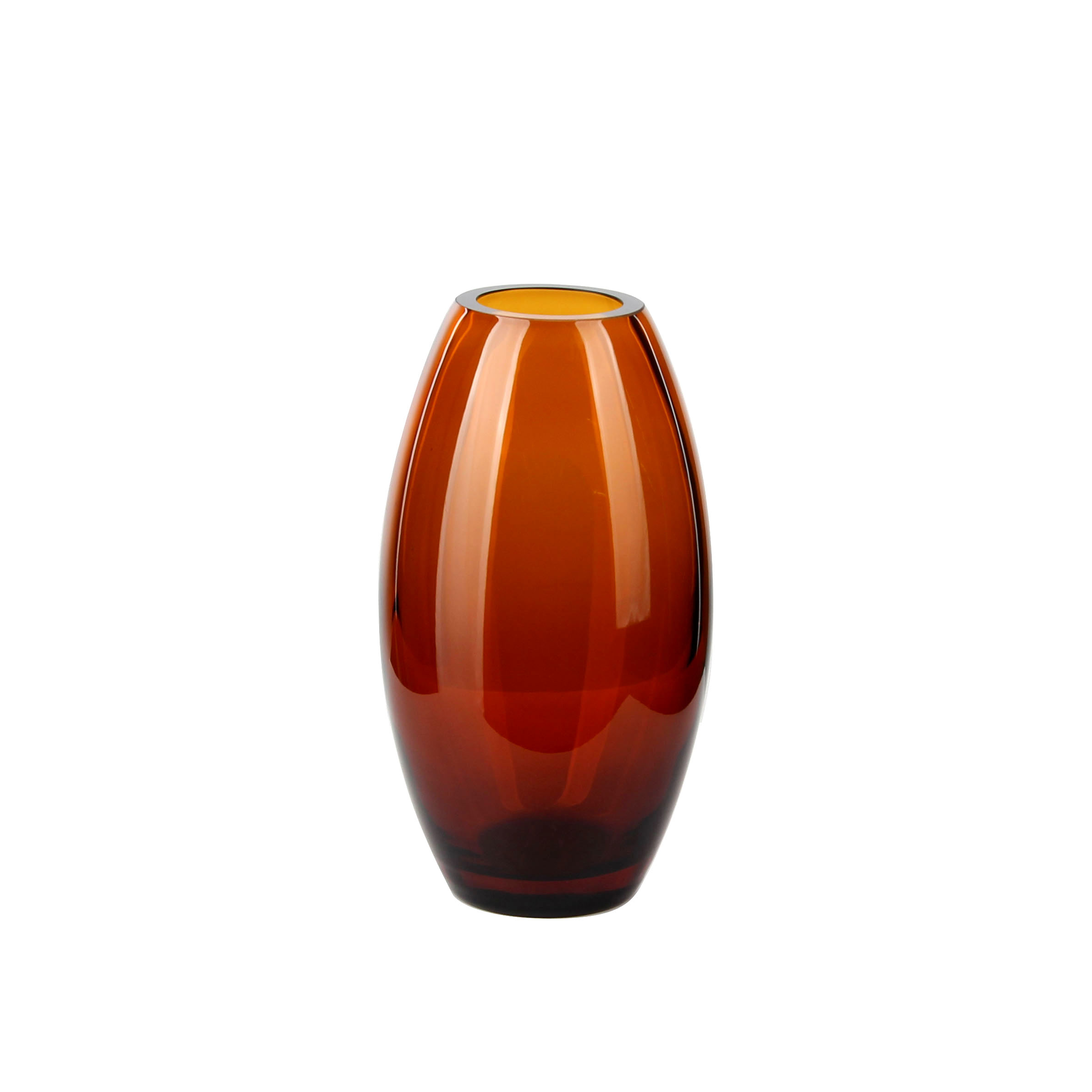 Amber - Colored Elegant Glass Vase