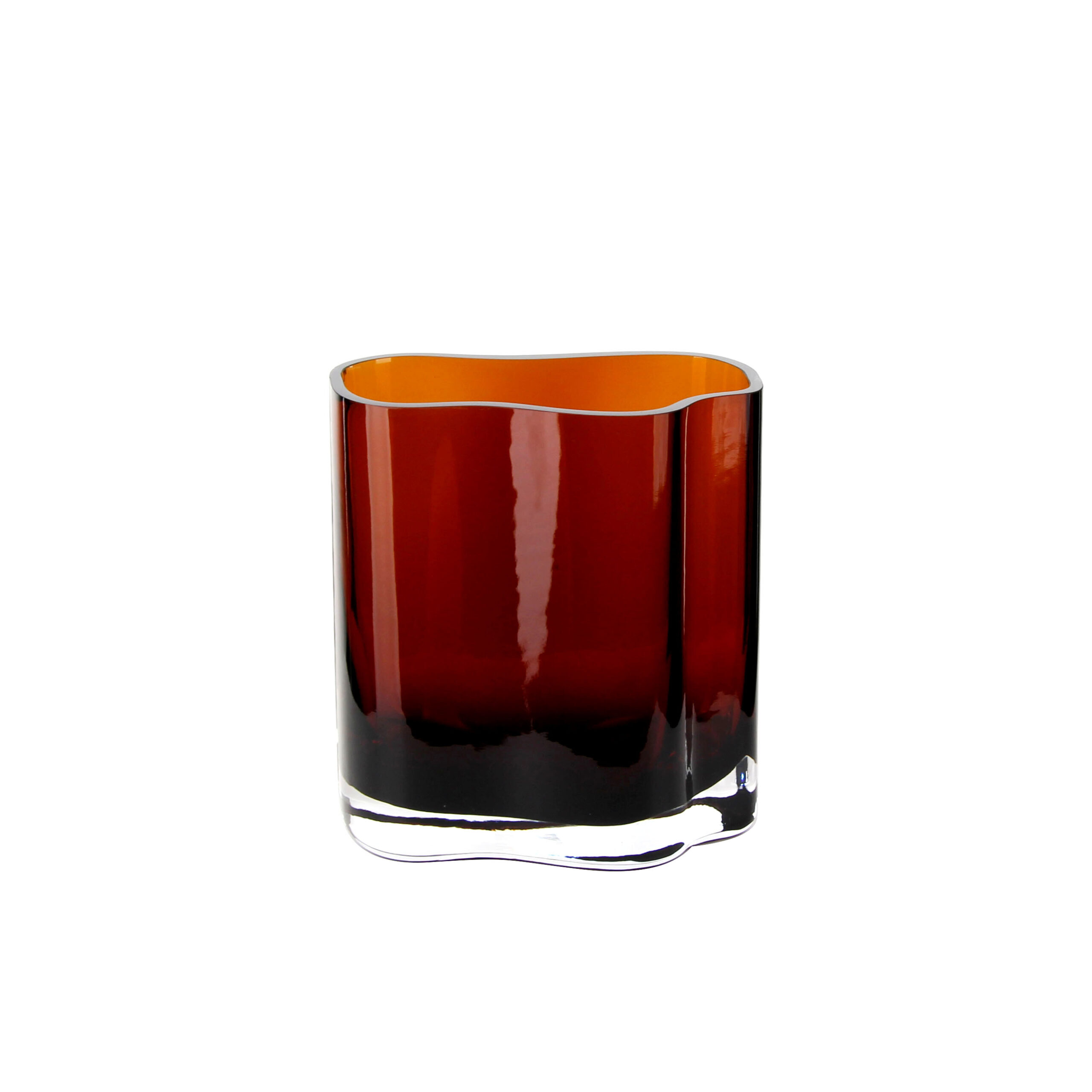 Amber - Colored Glass Vase