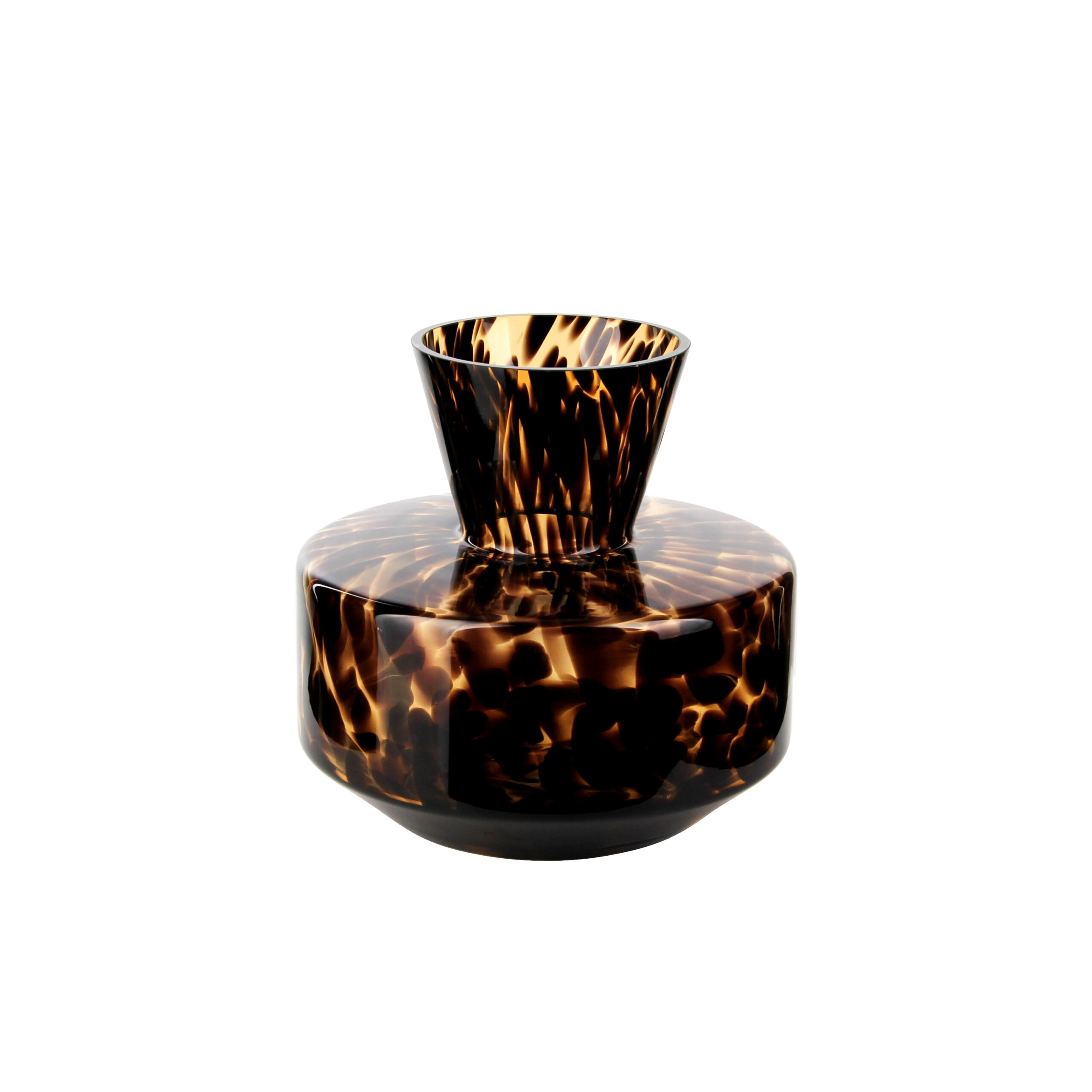 Exquisite Leopard - print Glass Vase