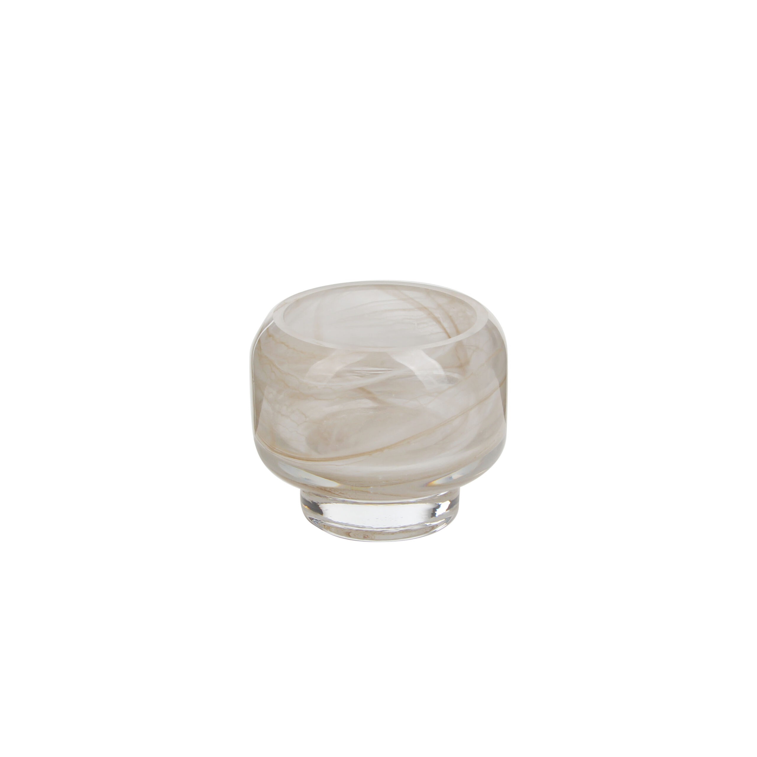 Elegant Marbled Glass Tealight Holder