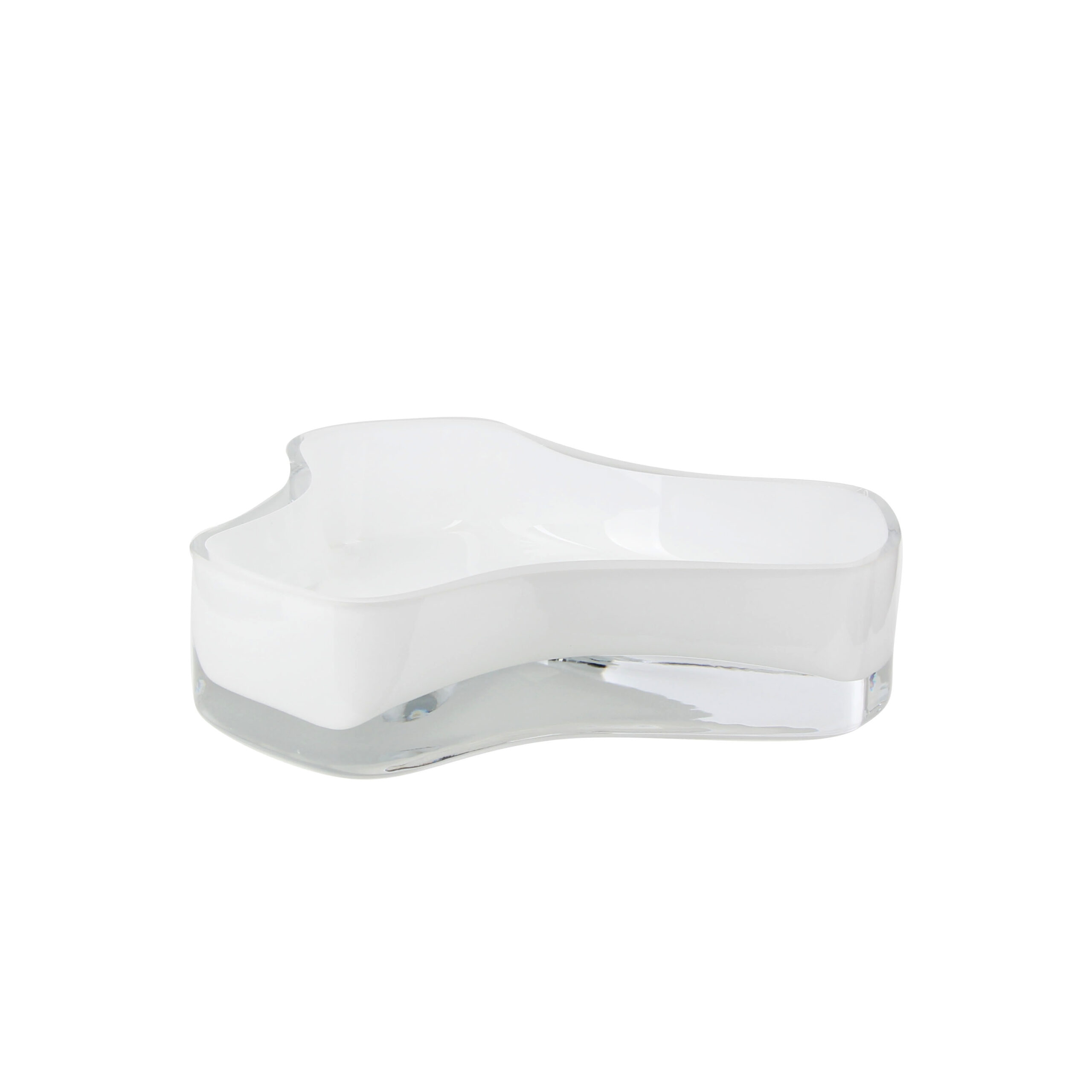 Elegant White Irregular Glass Plate