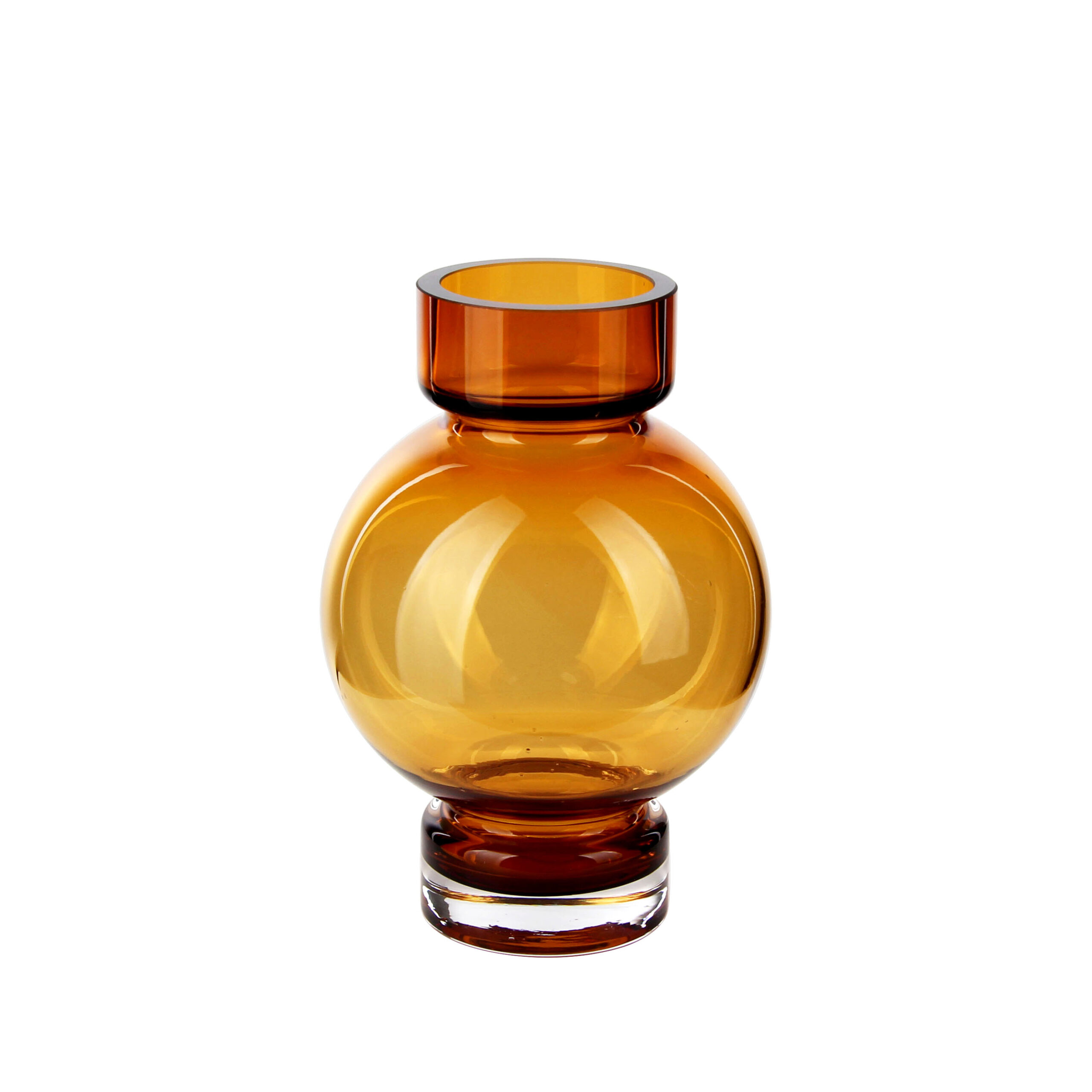 Gorgeous Amber Glass Vase Set (Large & Small Sizes)