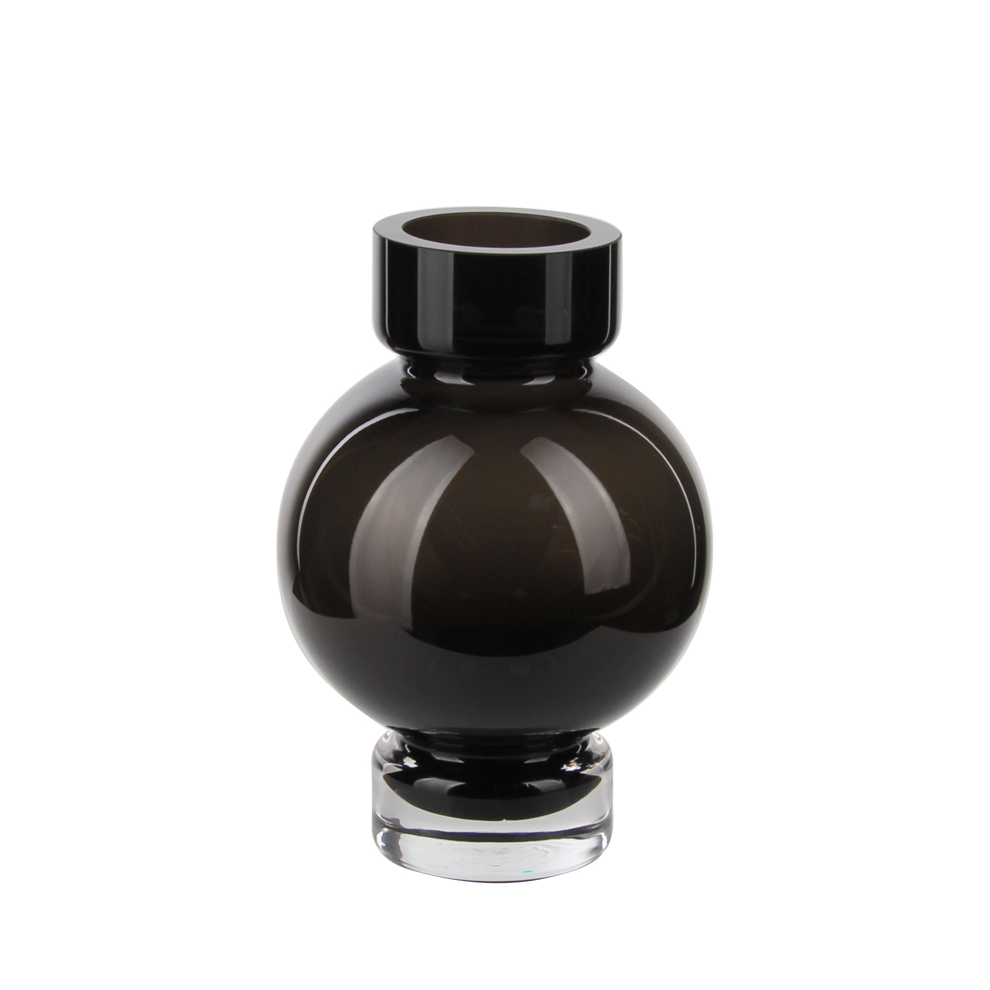 Sleek Black Glass Vase Set (Large & Small Sizes)