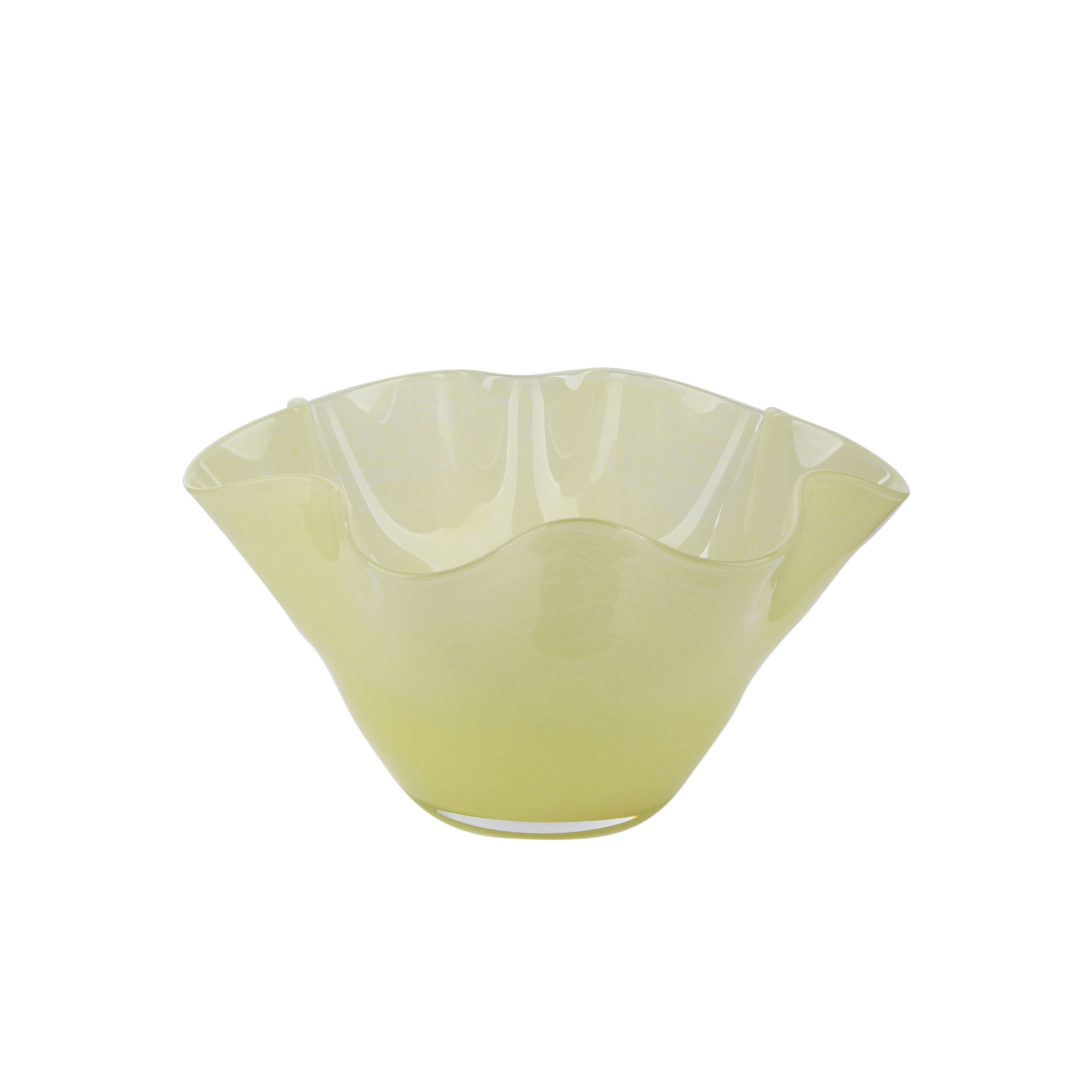 Sunny Yellow Glass Vase - A Cheerful Home Decor Accent