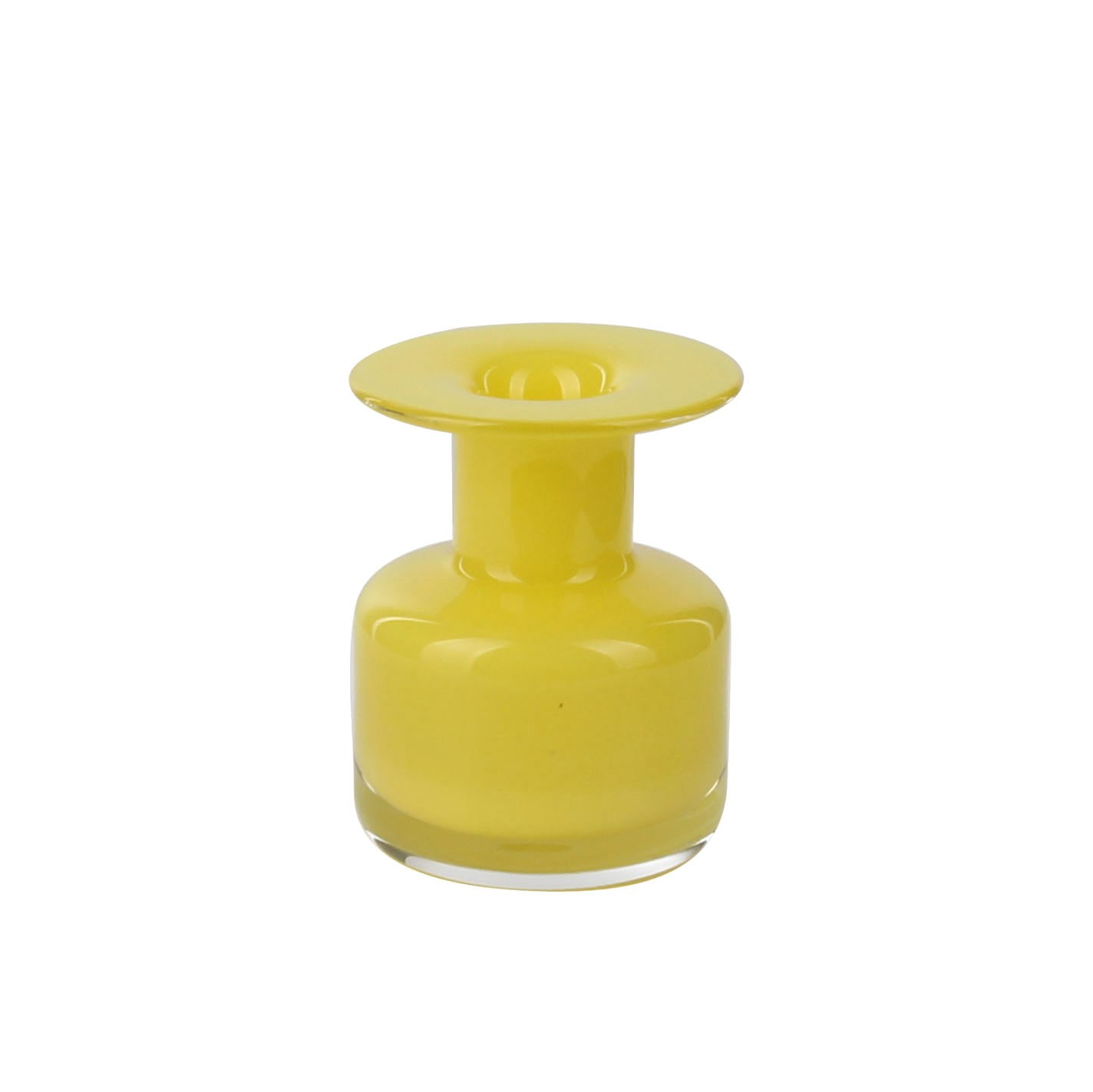 Sunny Yellow Glass Vase - A Pop of Color for Your Home