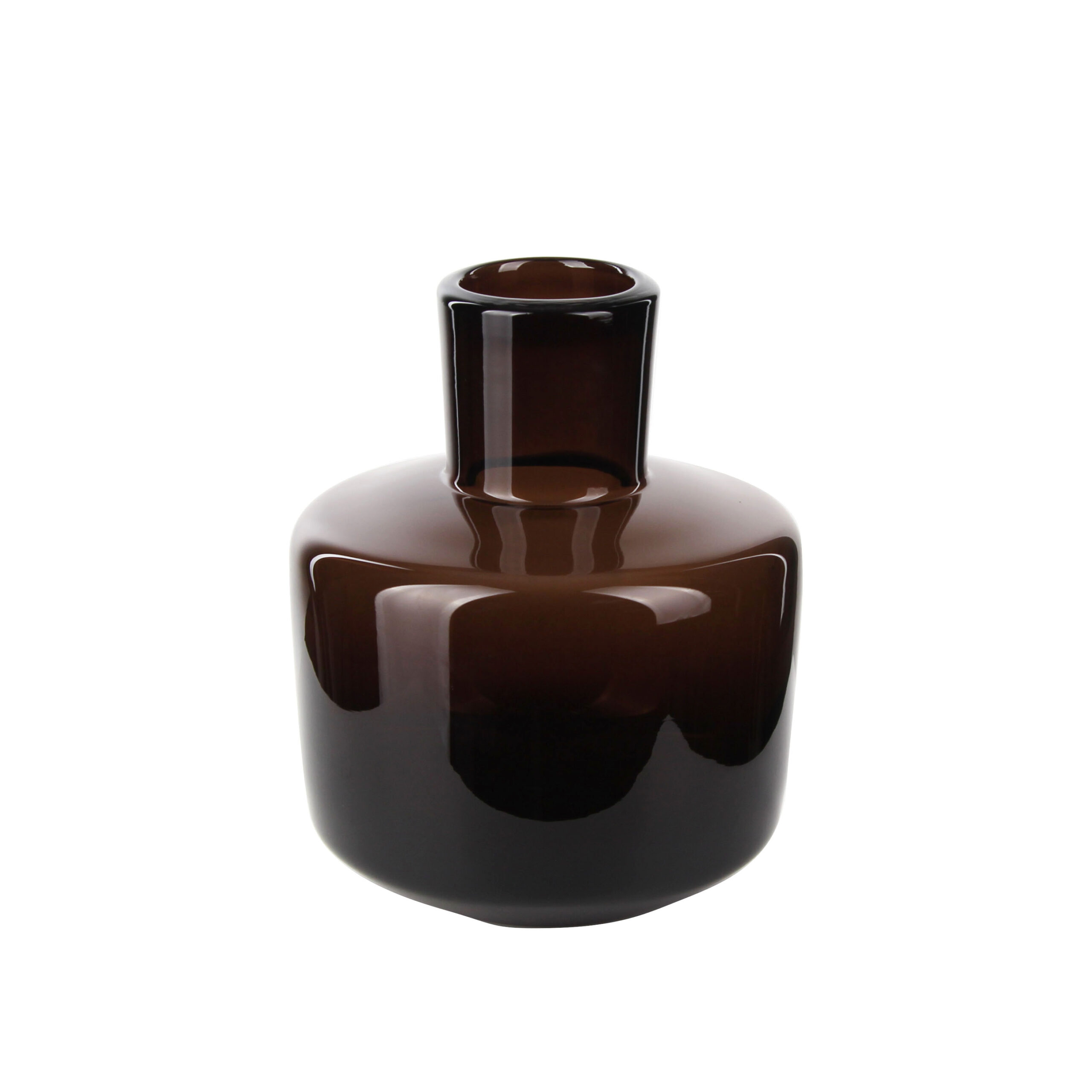 Modern Brown Glass Vase for Home Aesthetics