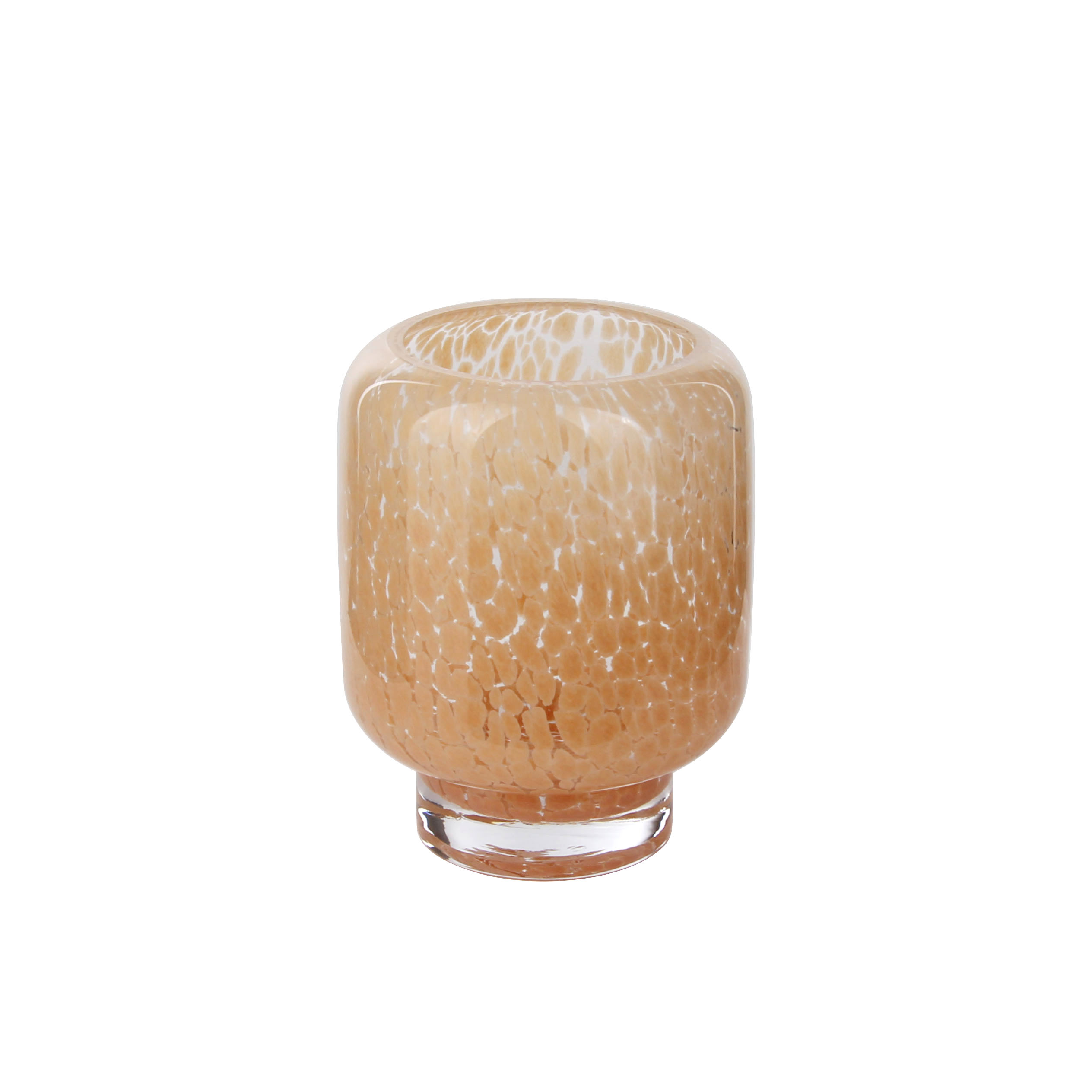 Elegant Tall Crackle - Effect Glass Candle Cup