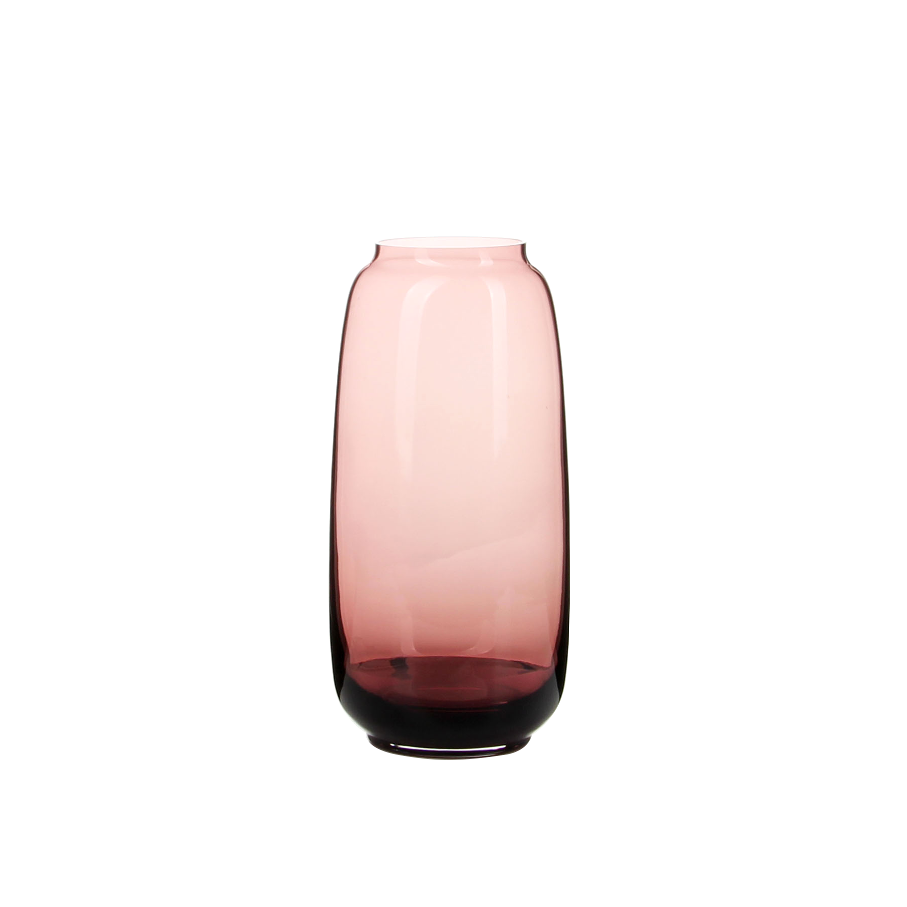 Elegant Plum - Colored Glass Vase in Two Sizes for Home Adornment
