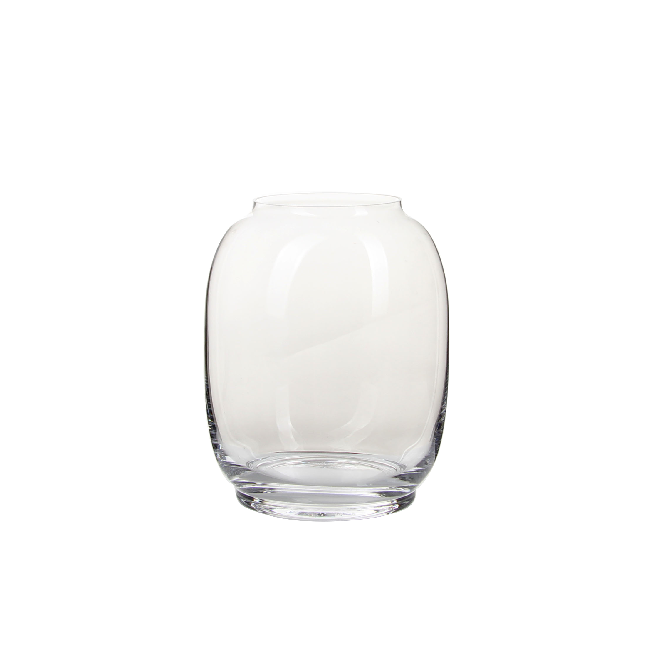 Elegant Transparent Glass Vase in Two Sizes for Home Decor