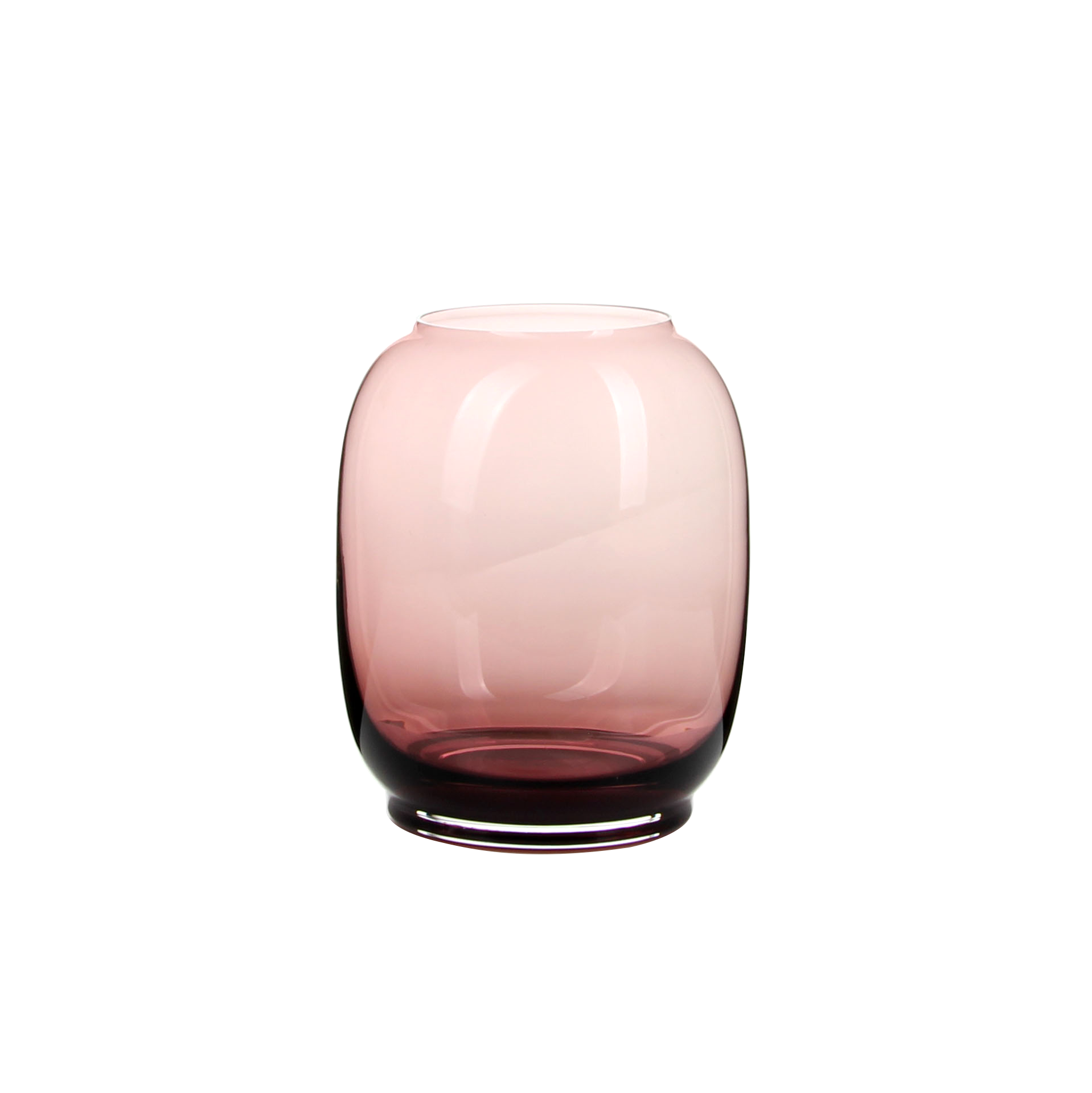 Elegant Plum - Tinted Glass Vase in Two Sizes for Home Styling