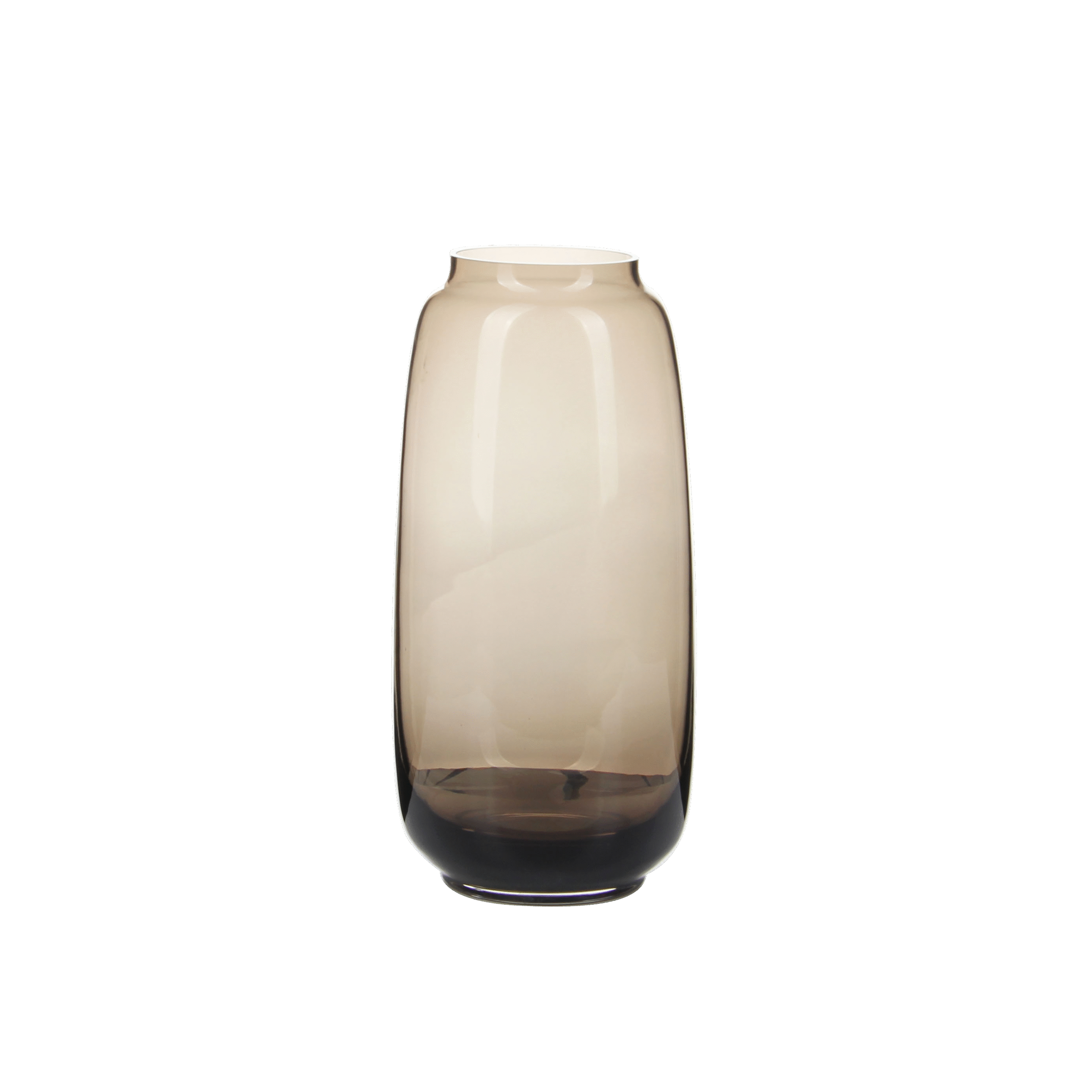 Elegant Brown Glass Vase in Two Sizes for Home Decor