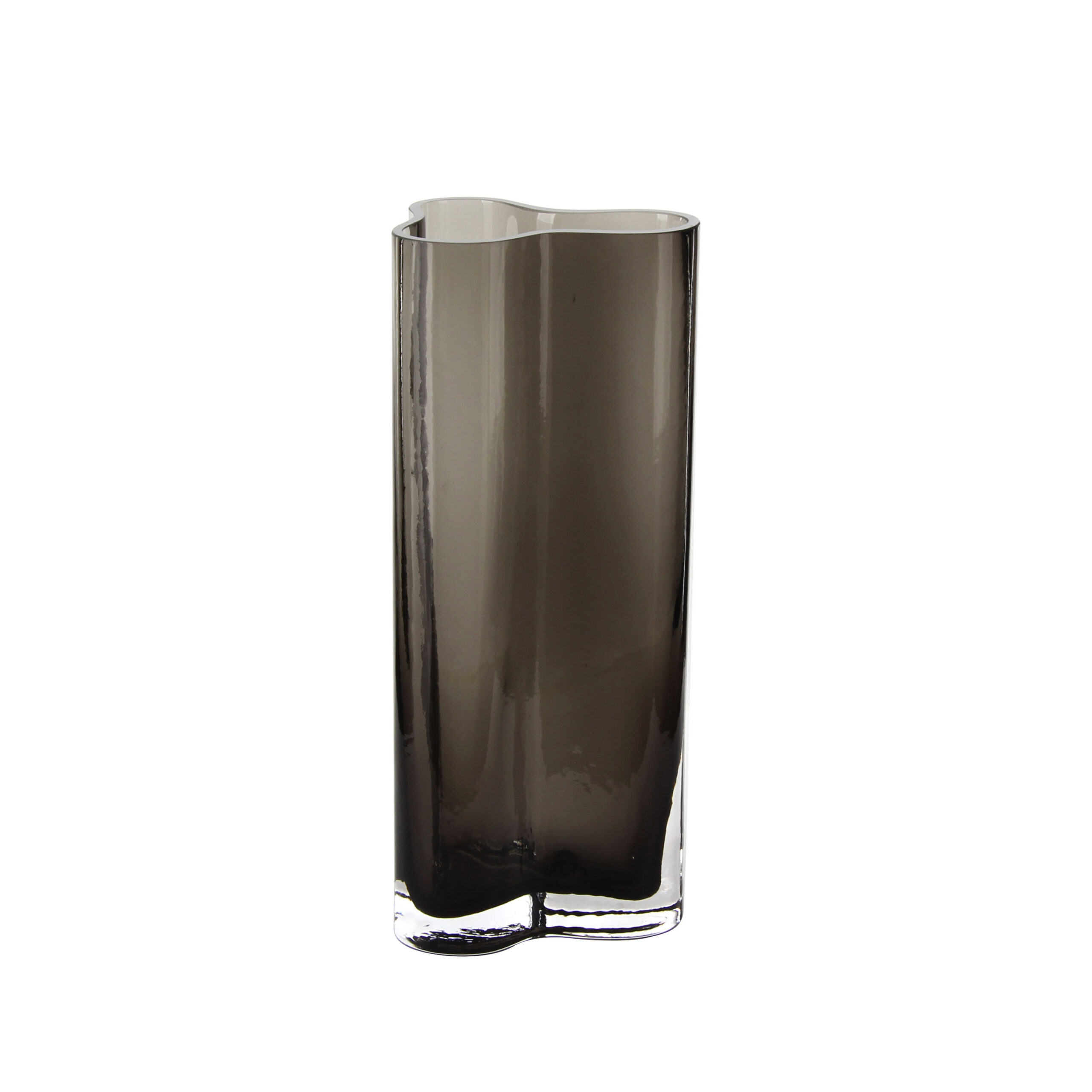 Elegant Smoky - Gray Glass Vase: A Home Decor Essential