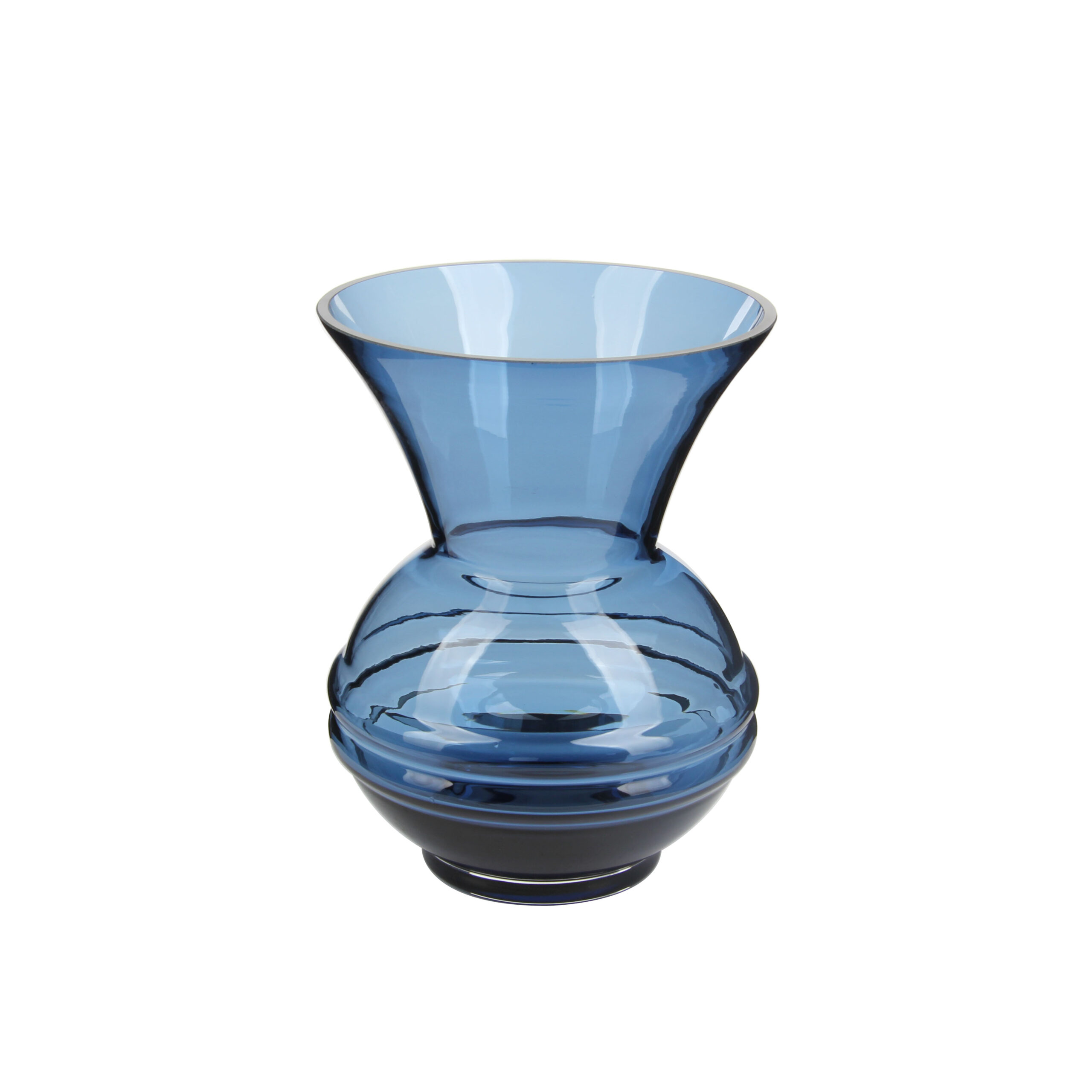 Elegant Blue Glass Vase in Various Sizes for Home Decoration