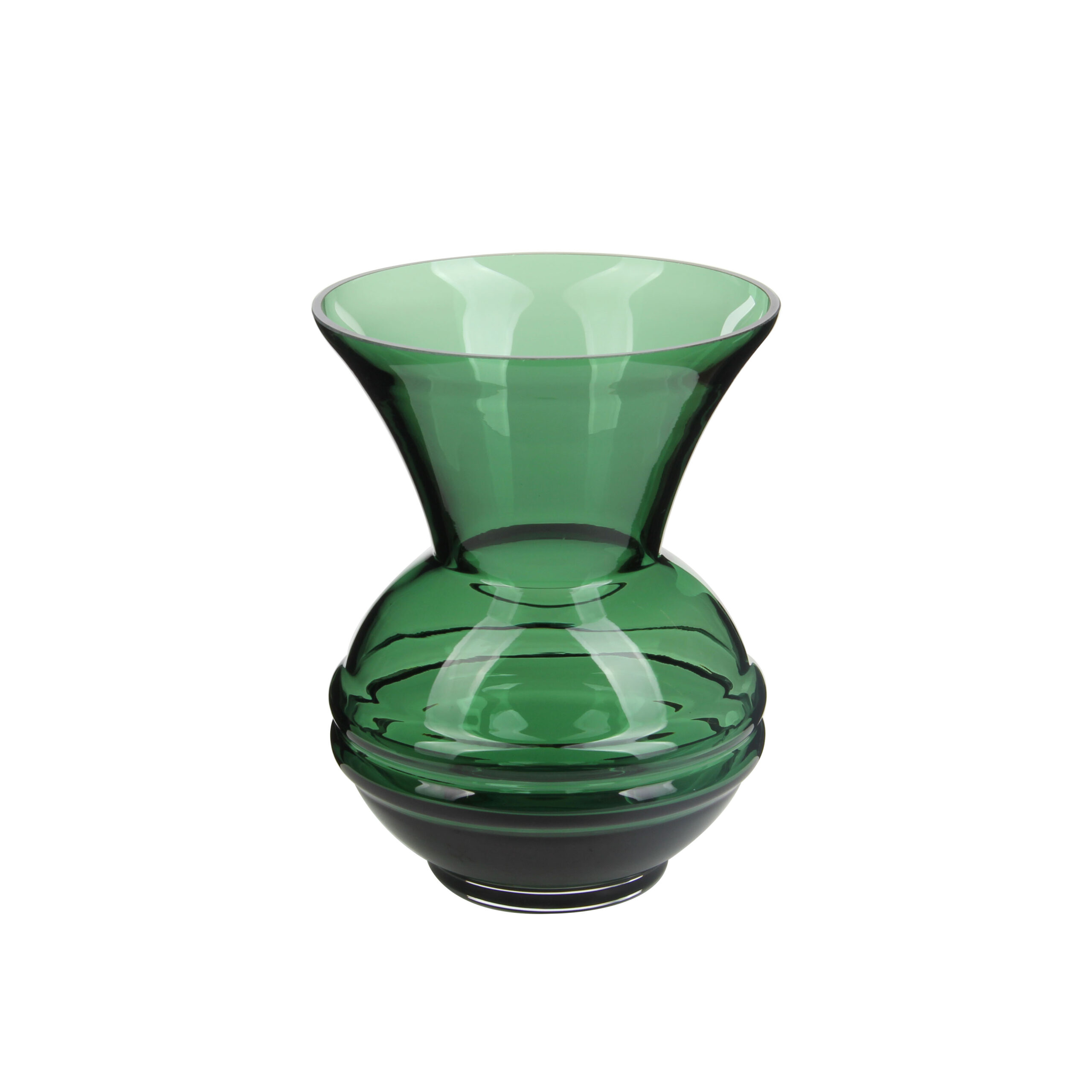 Elegant Green Glass Vase in Multiple Sizes for Home Adornment