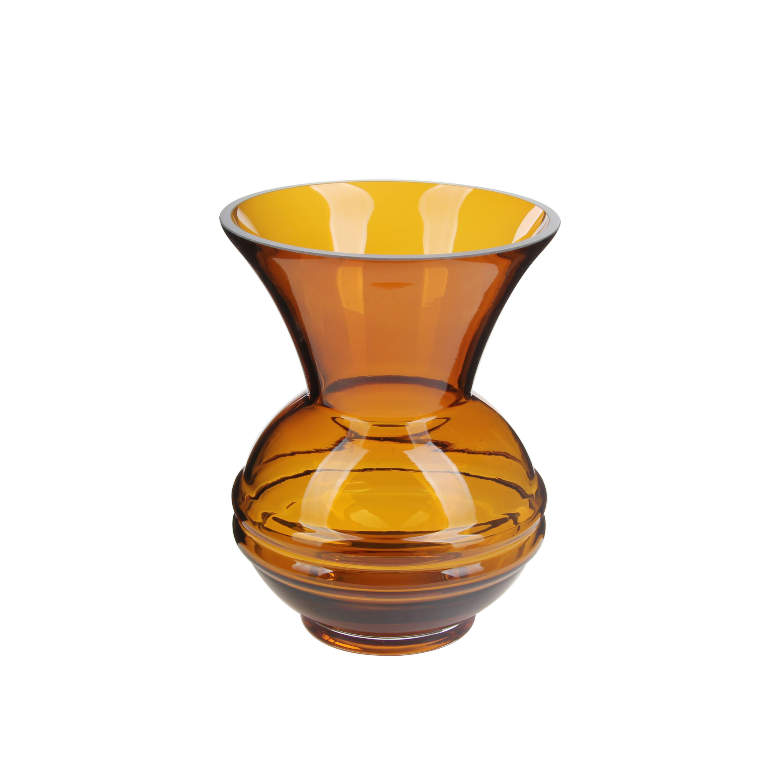 Chic Amber - Colored Glass Vase in Various Sizes for Home Aesthetics