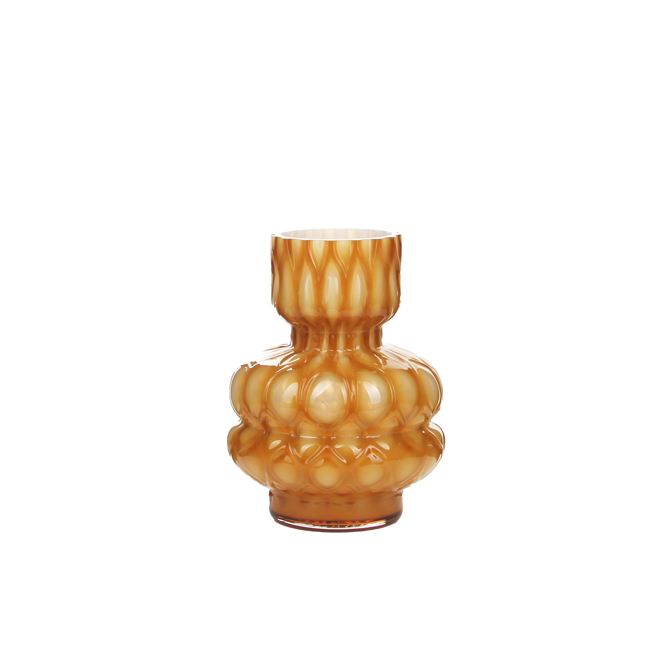 Brown glass illusory pattern vase