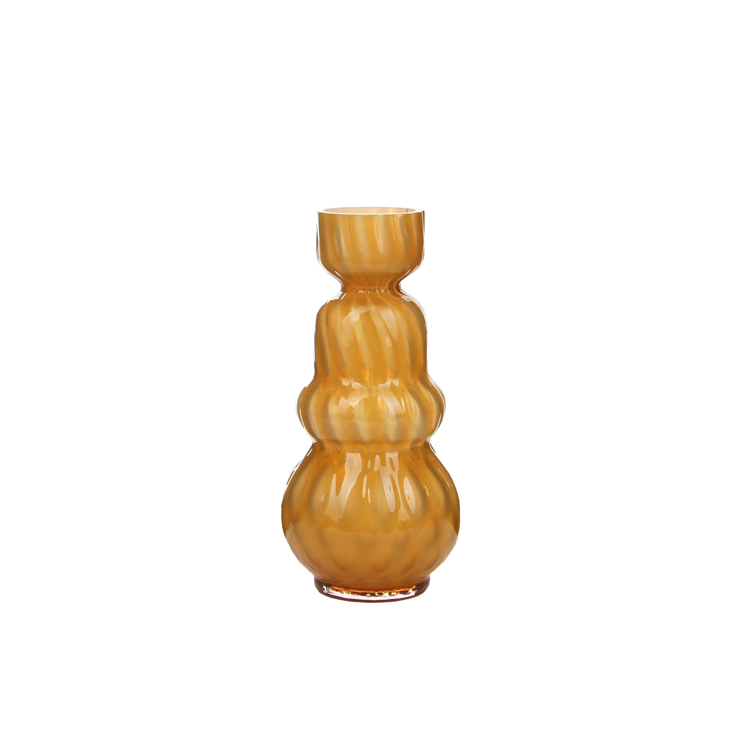 Brown Melody Layered Shadow Gourd Vase