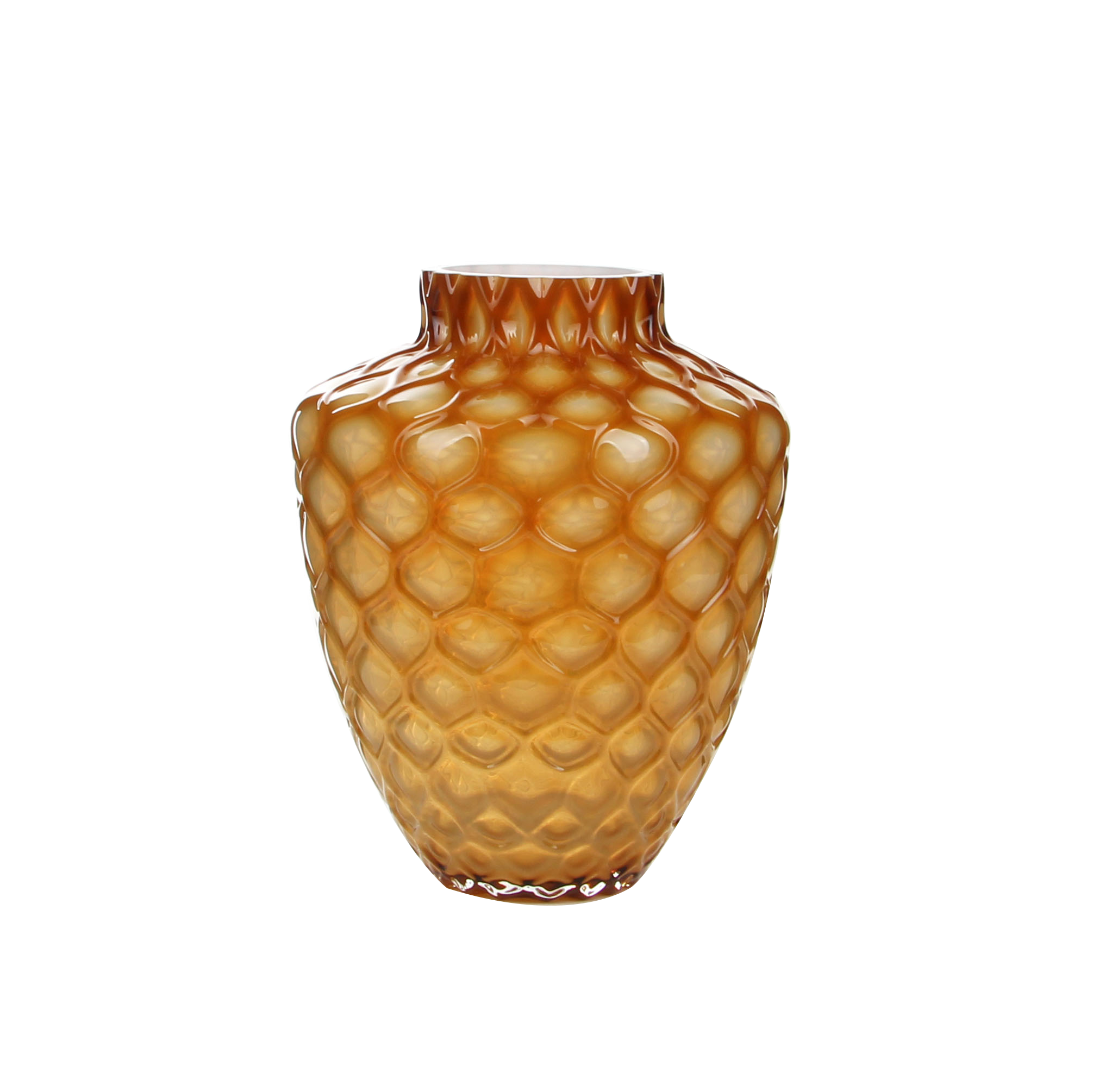 Bee language and brown Melody Glass vase