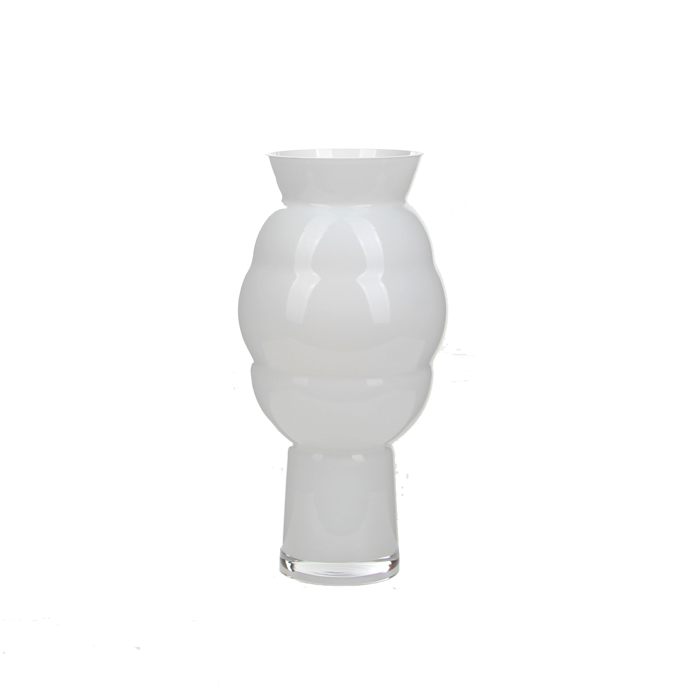 Bubble - Shaped White Glass Vase