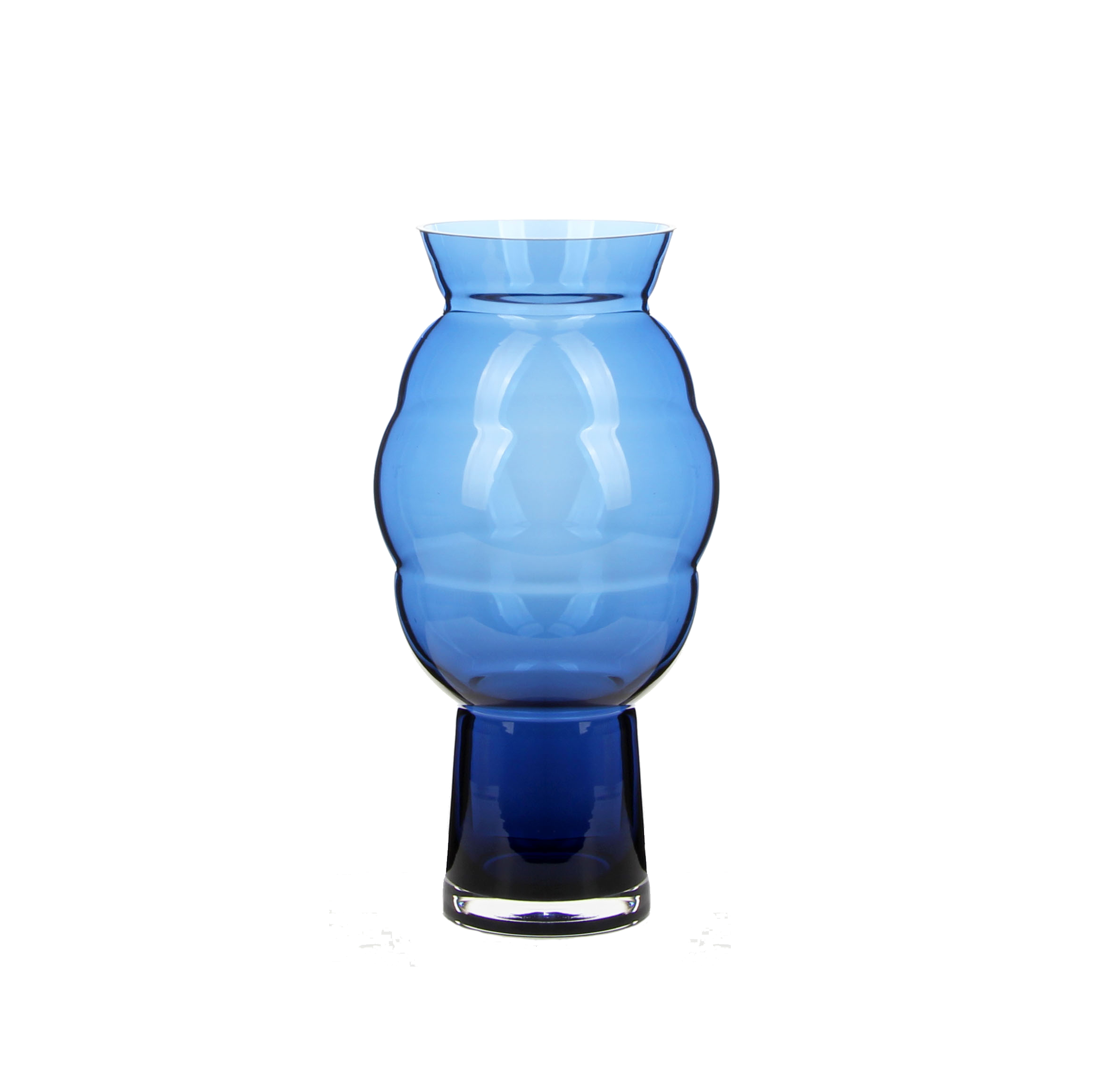 Gradient Blue Bubble - Shaped Glass Vase