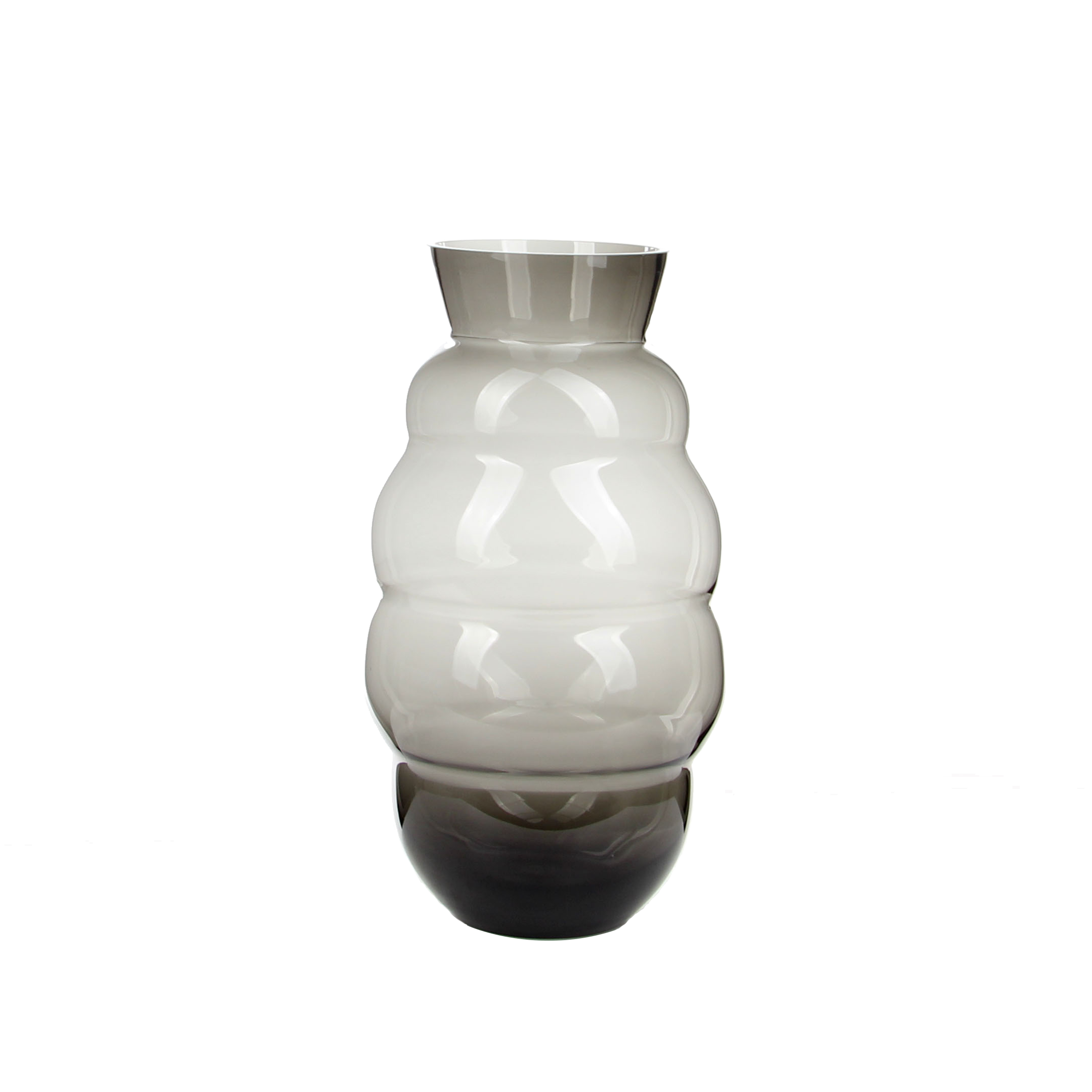 Gradient Gray Bubble - Shaped Glass Vase