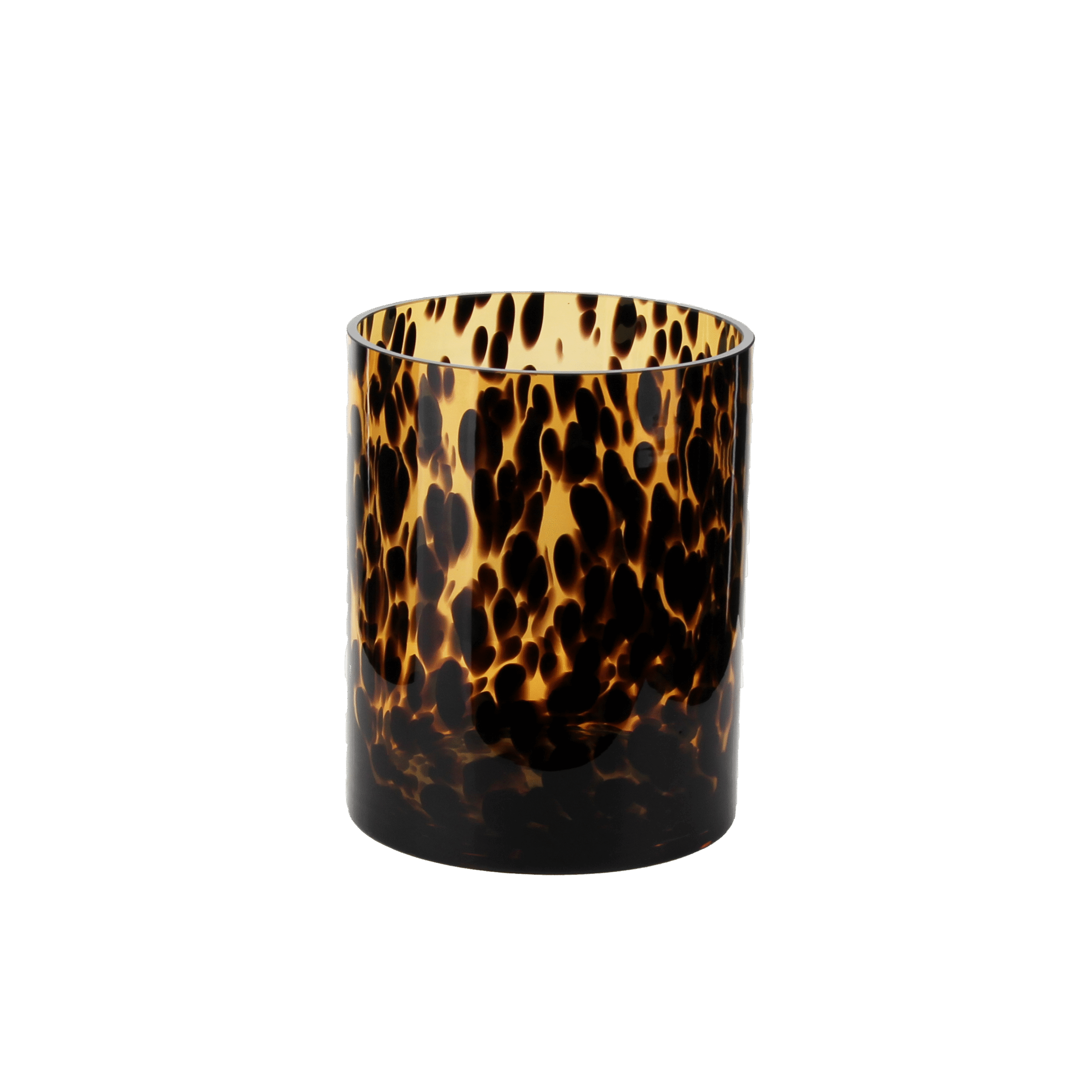 Amber black flower seed wax cup