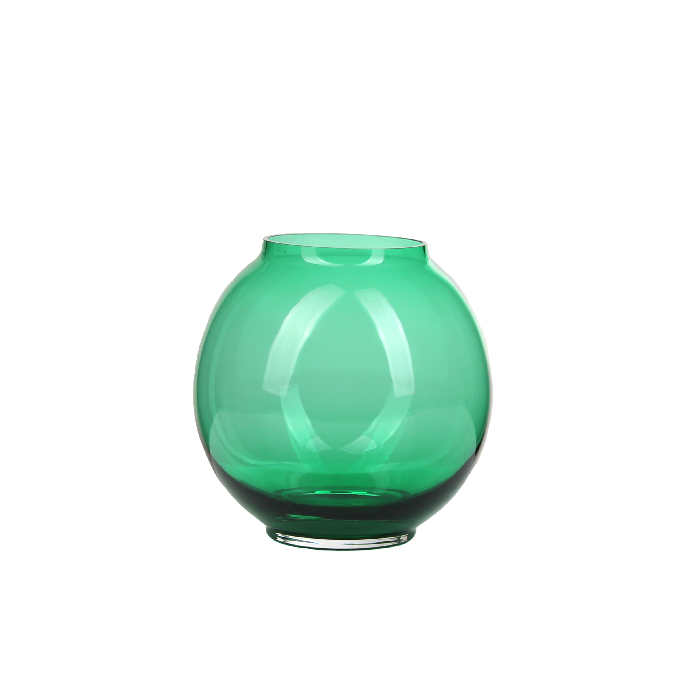 Emerald Green Globe Glass Vase