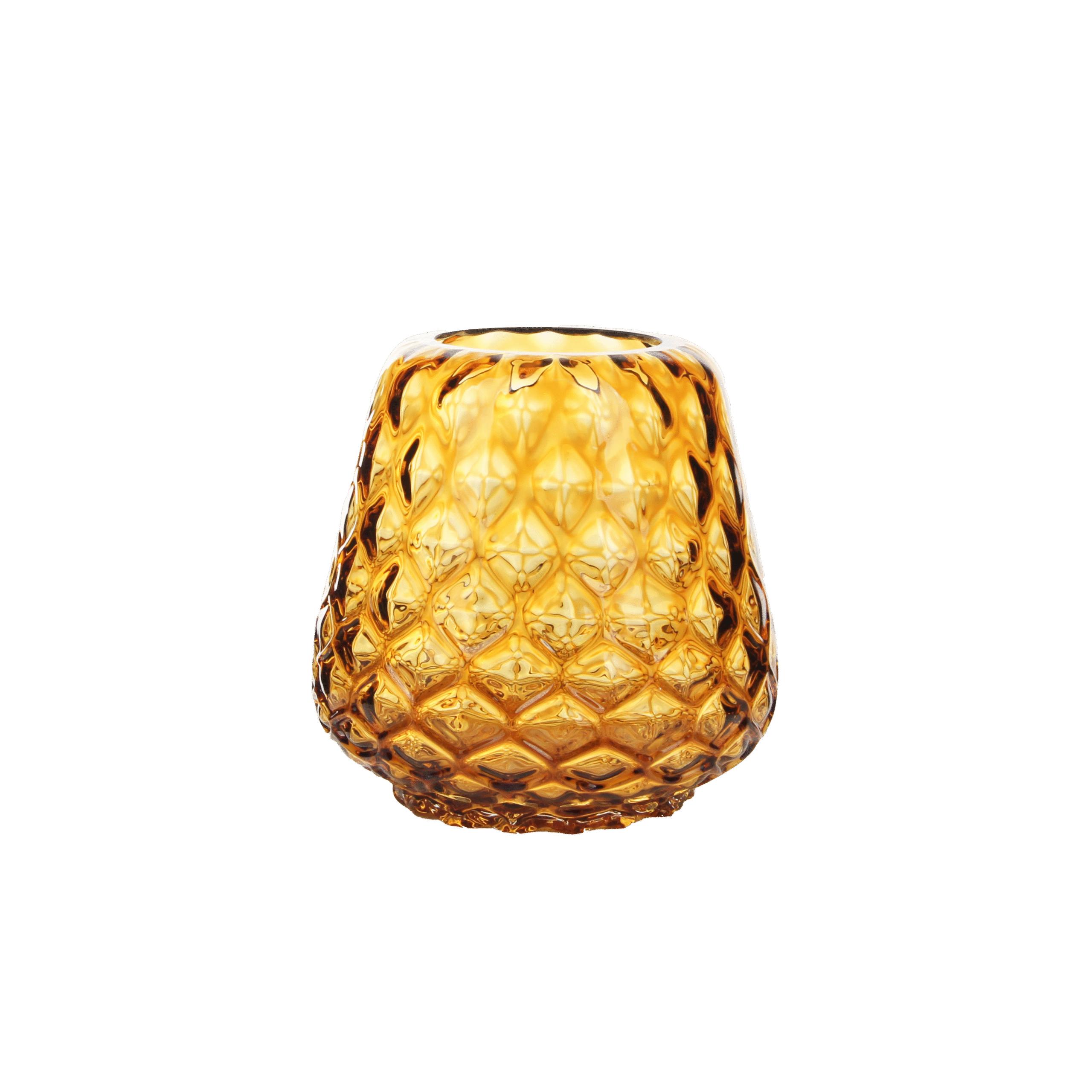 Amber-patterned vase