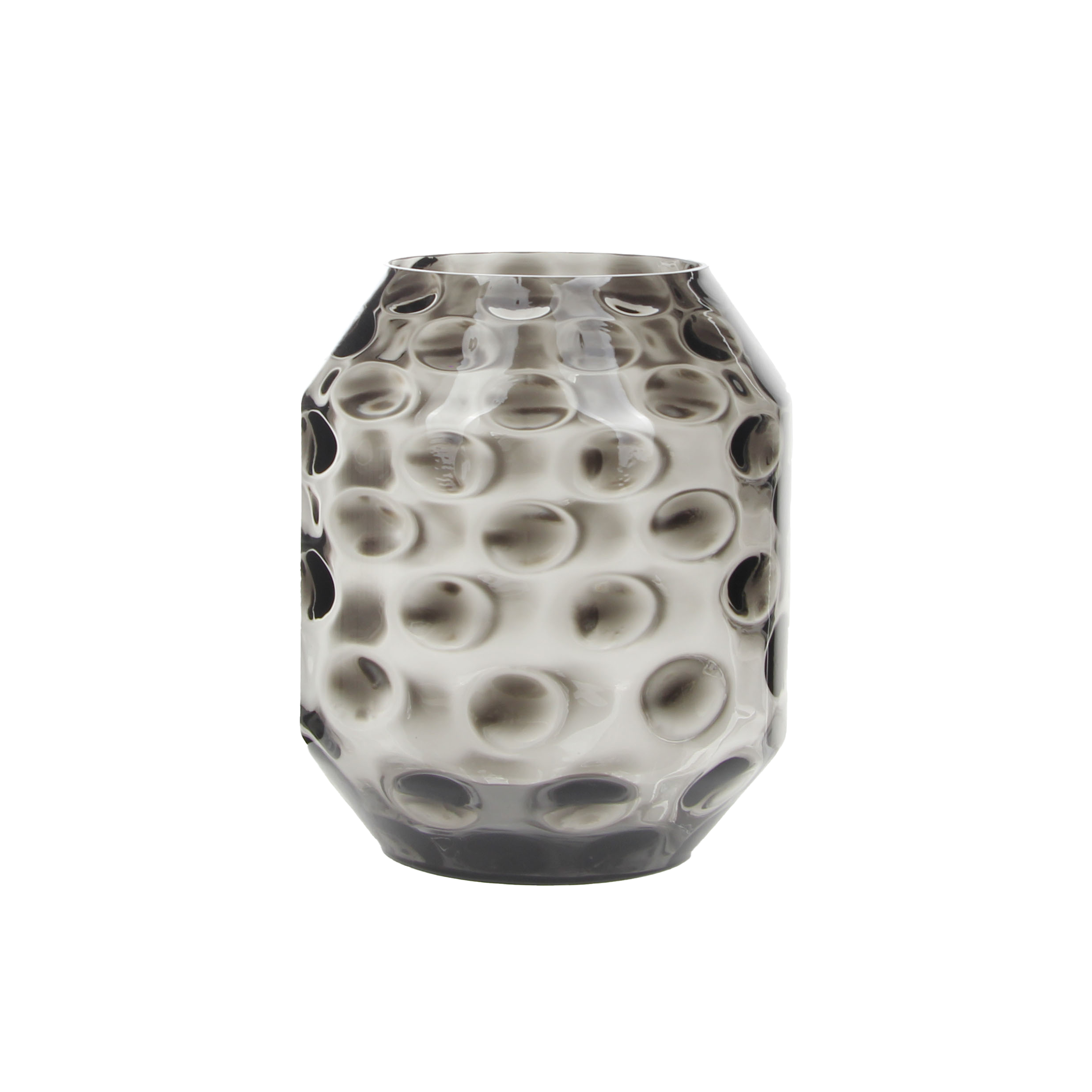 Bubble - Textured Gray Glass Vase