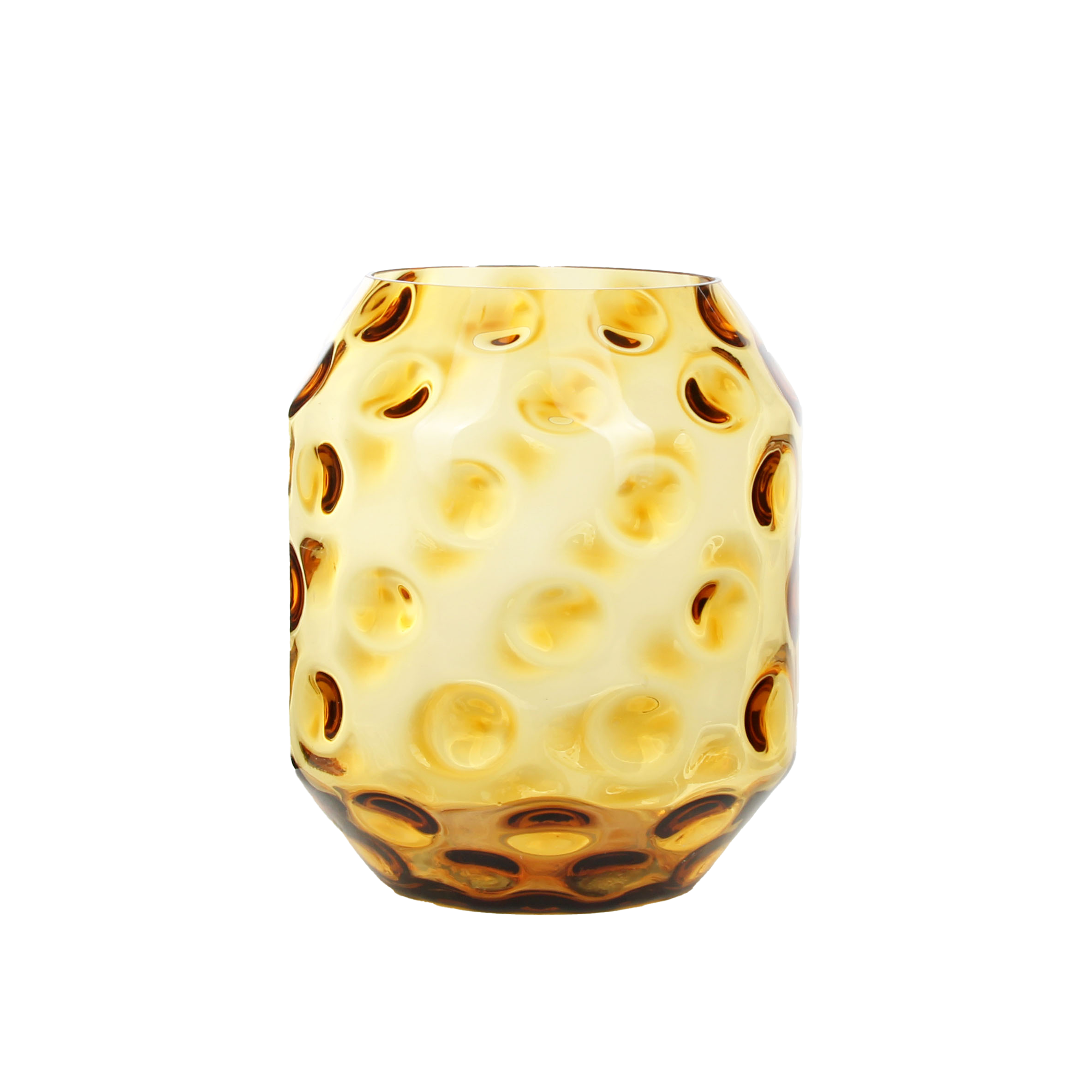 Bubble - Textured Amber Glass Vase