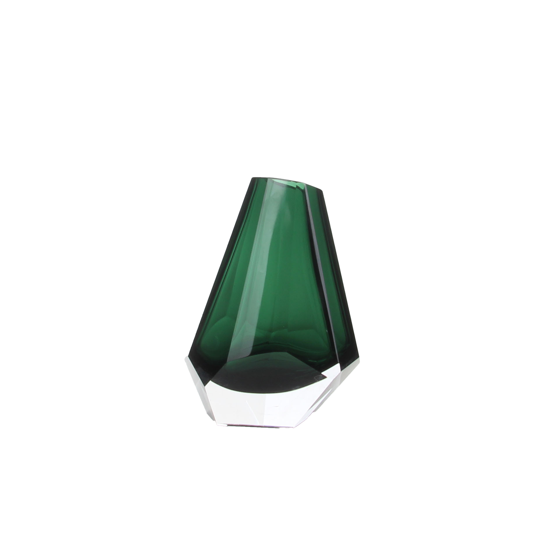 Emerald Geometric Crystal Vase