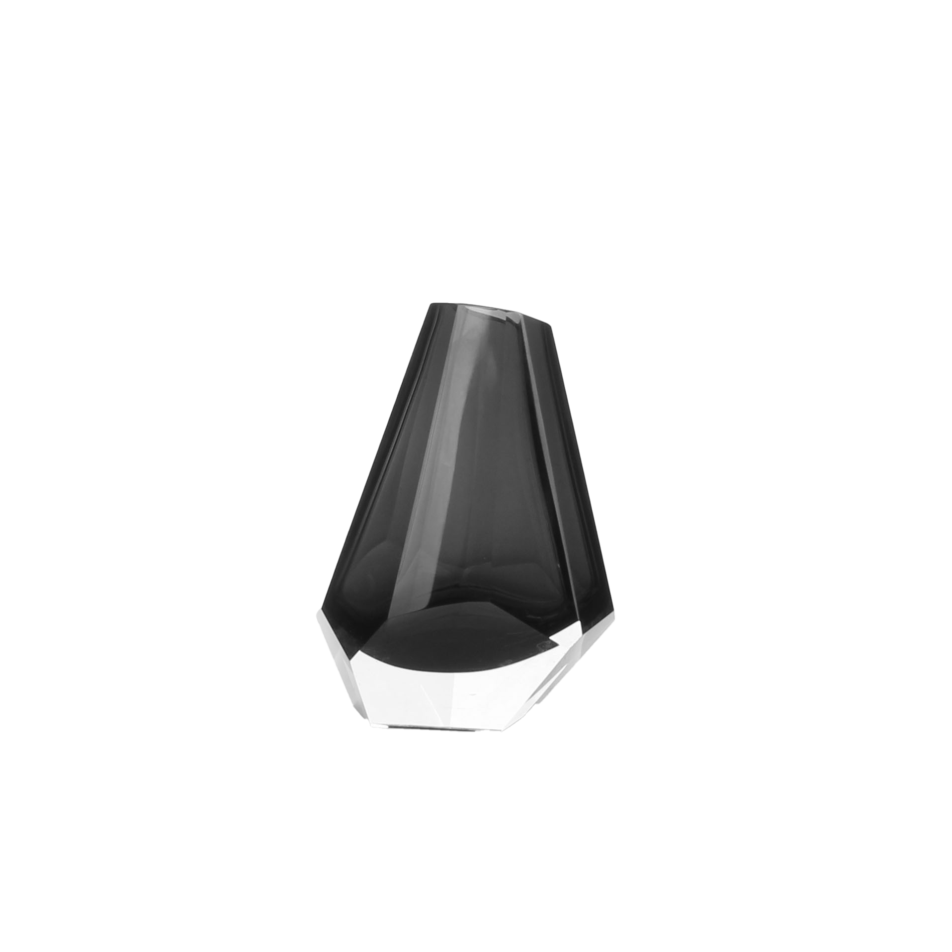 Geometric Black Crystal Vase