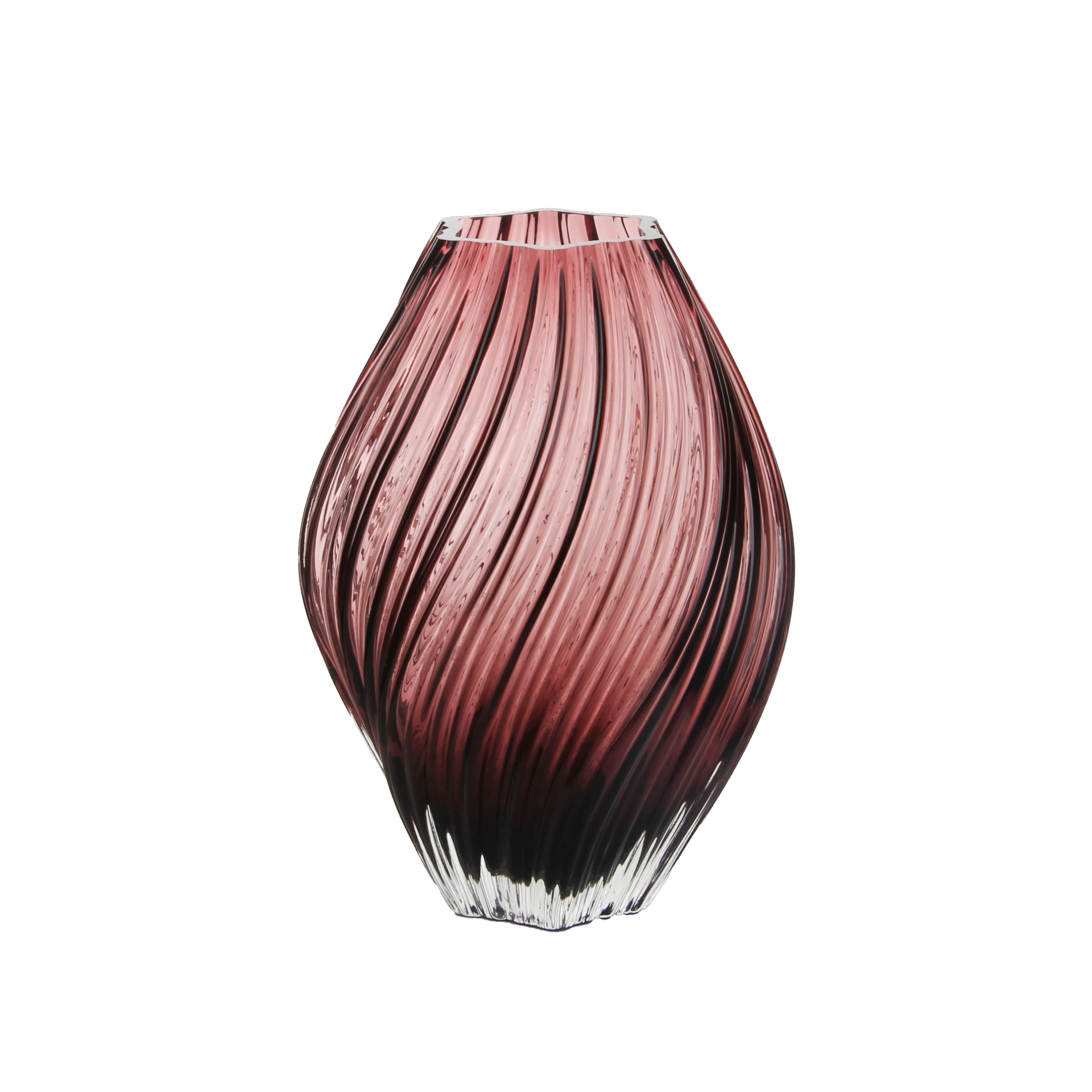 Ripple - Textured Amethyst Glass Vase