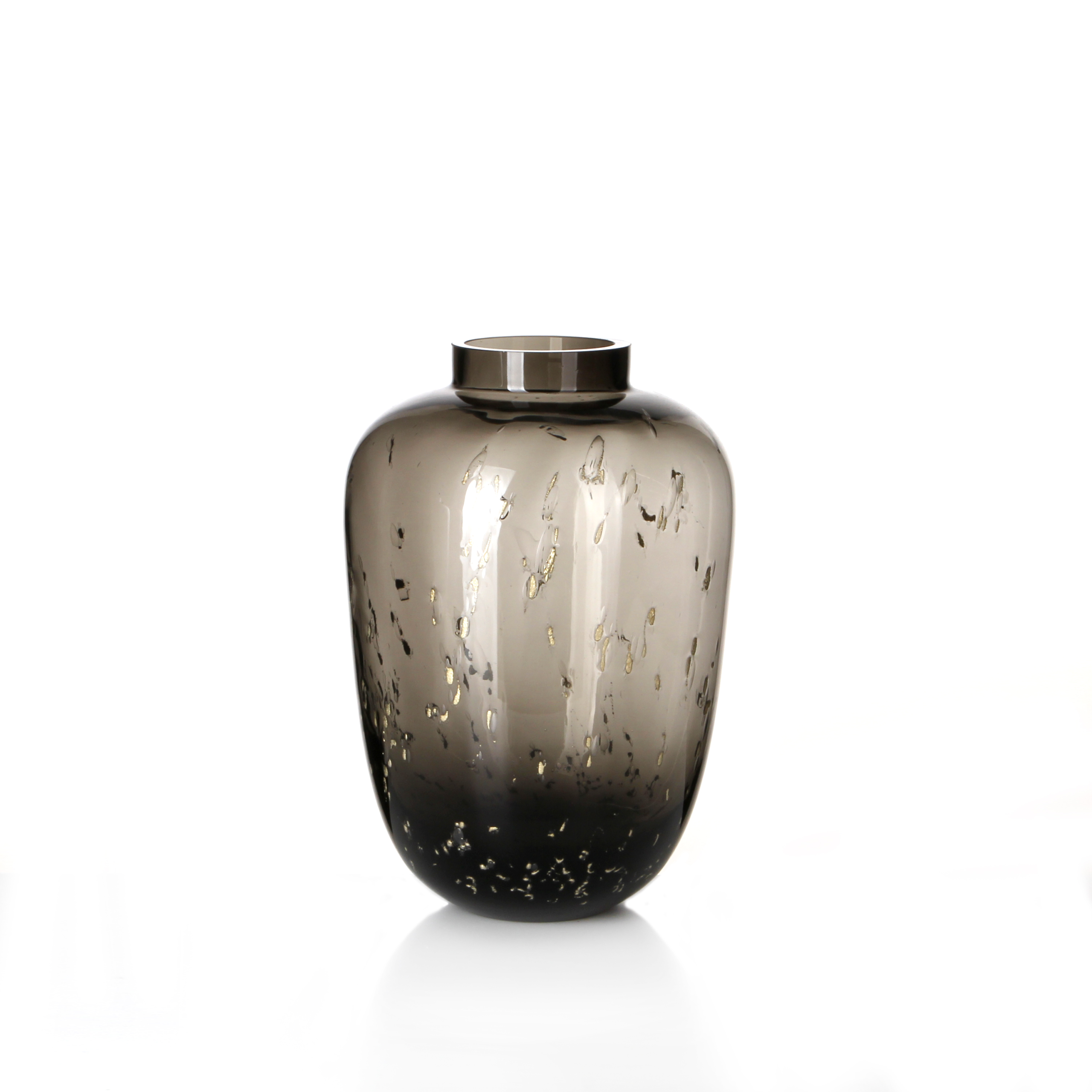 Minimalist Charcoal Gradient Glass Vase