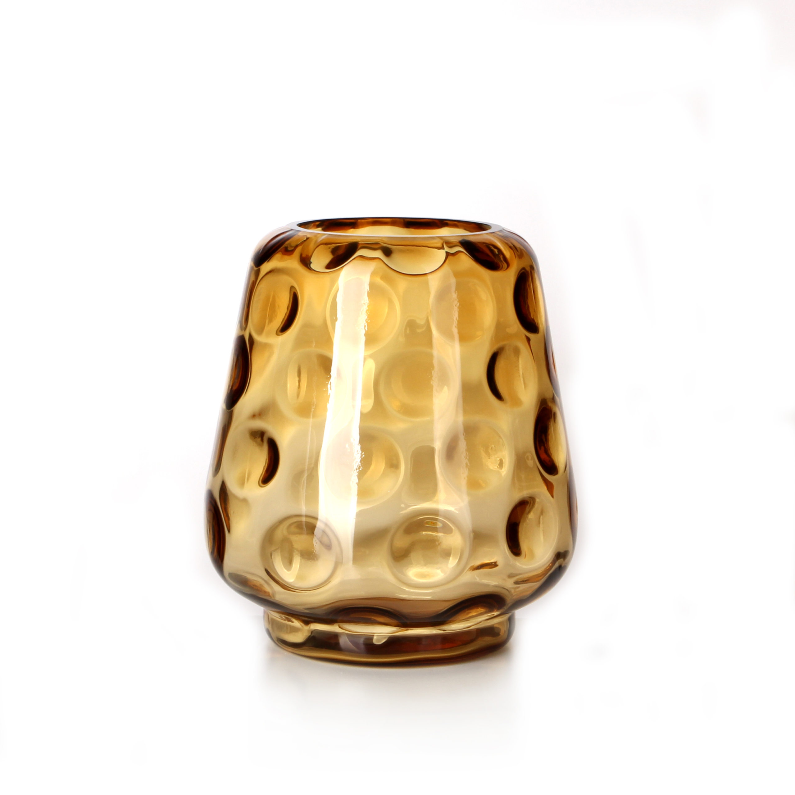 Bubble Dot Amber Vase