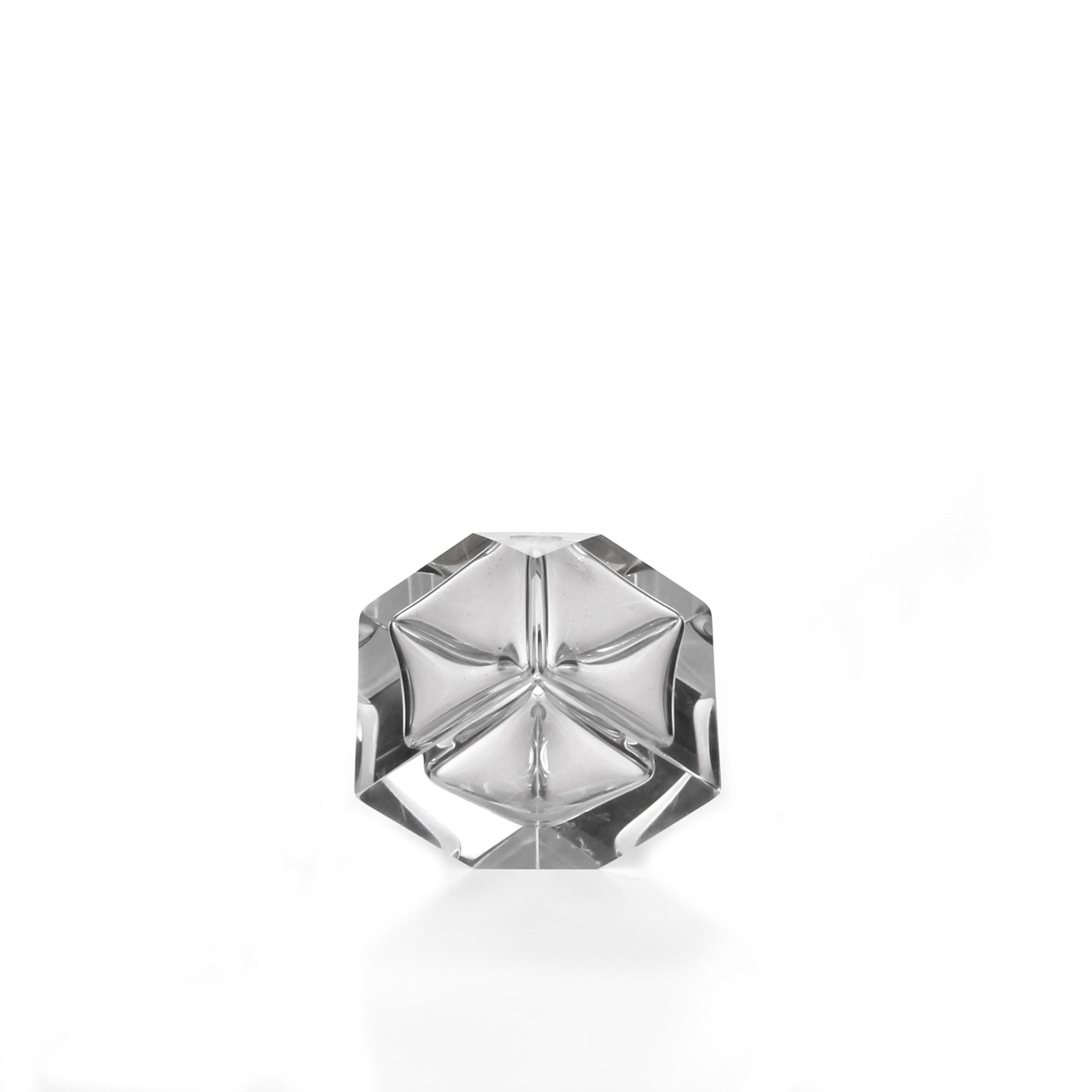 "Square Prism · Crystal Clear" Glass Vase---Small