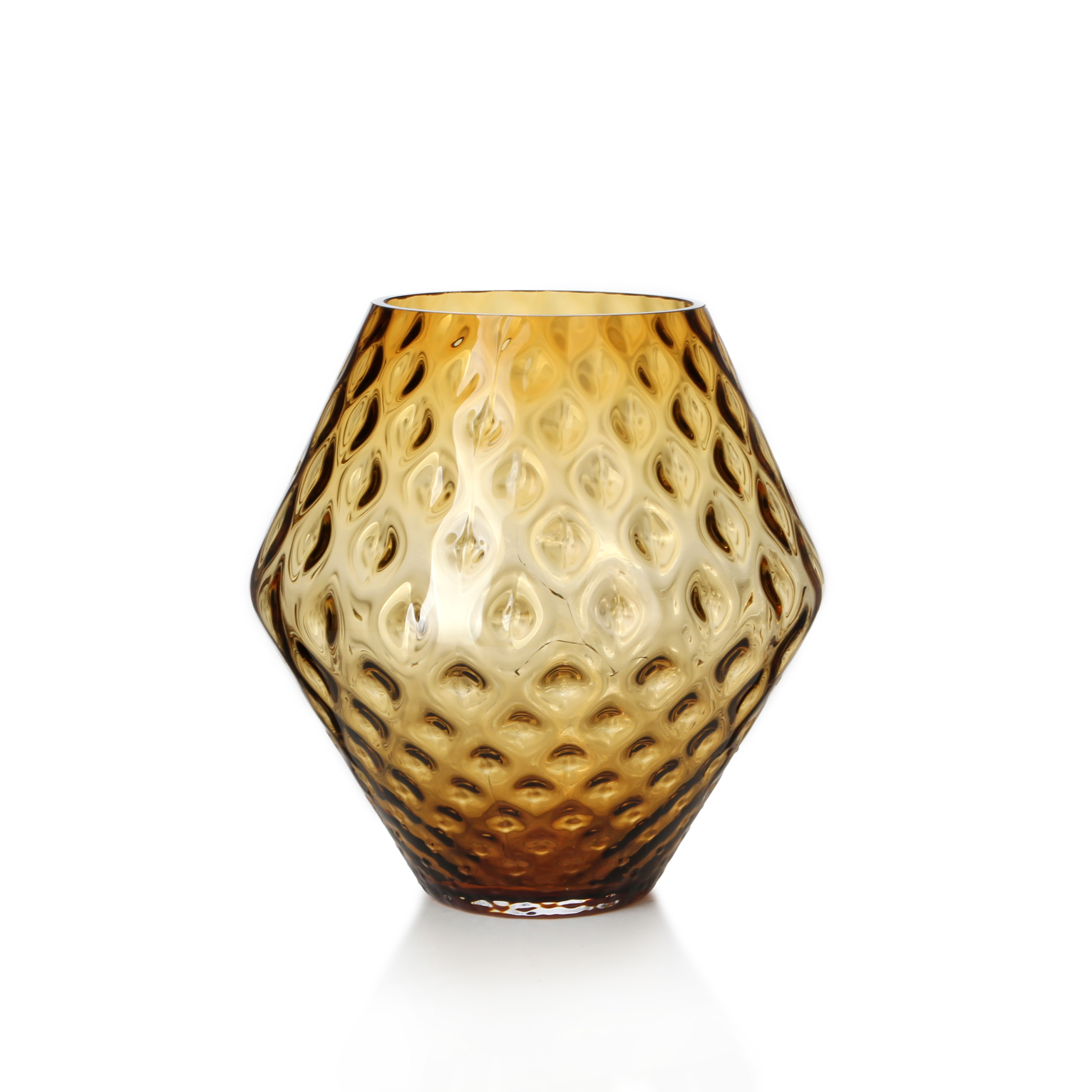 Amber Diamond Vase - Large