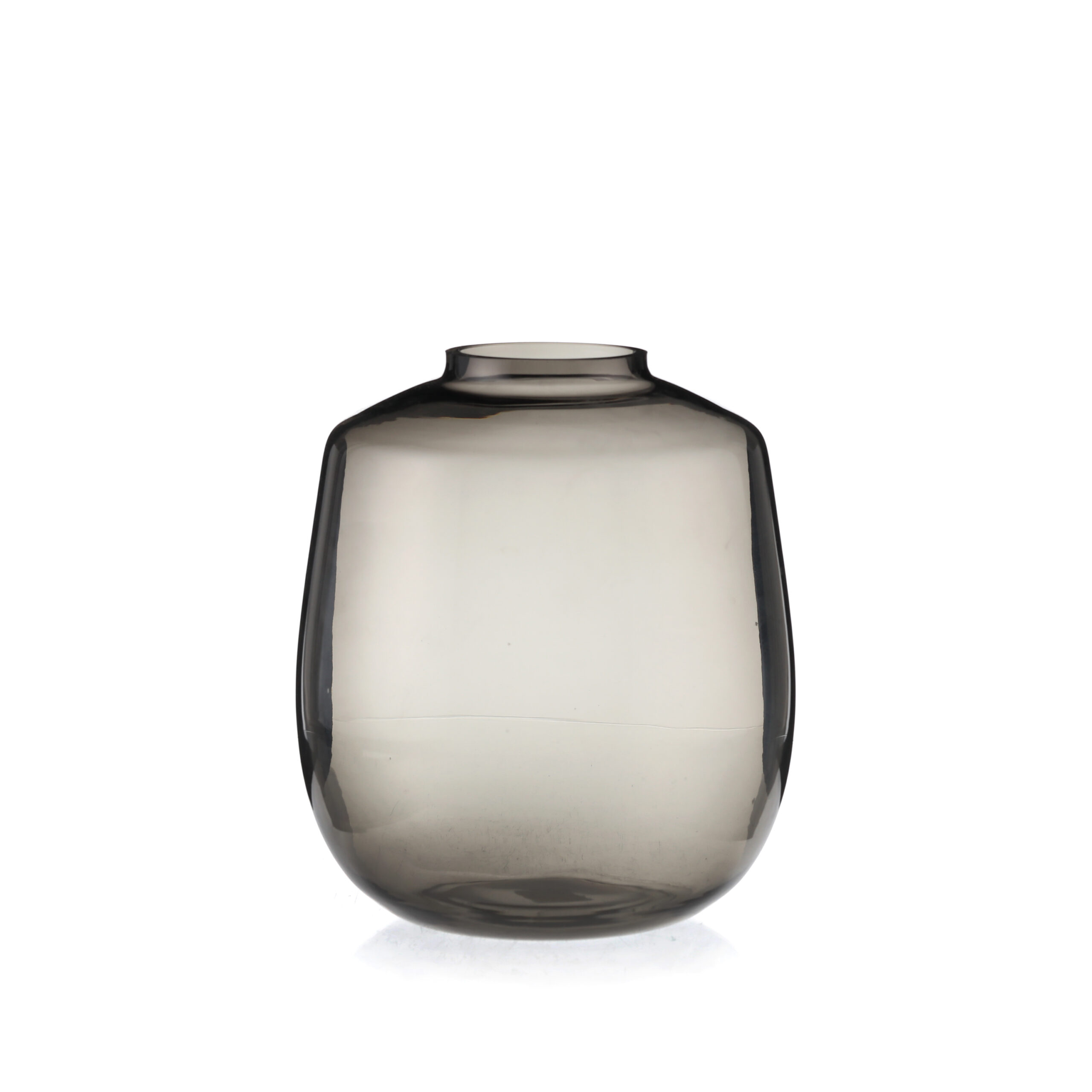 Rounded Minimalist Bulb Vase---Smoker Gray