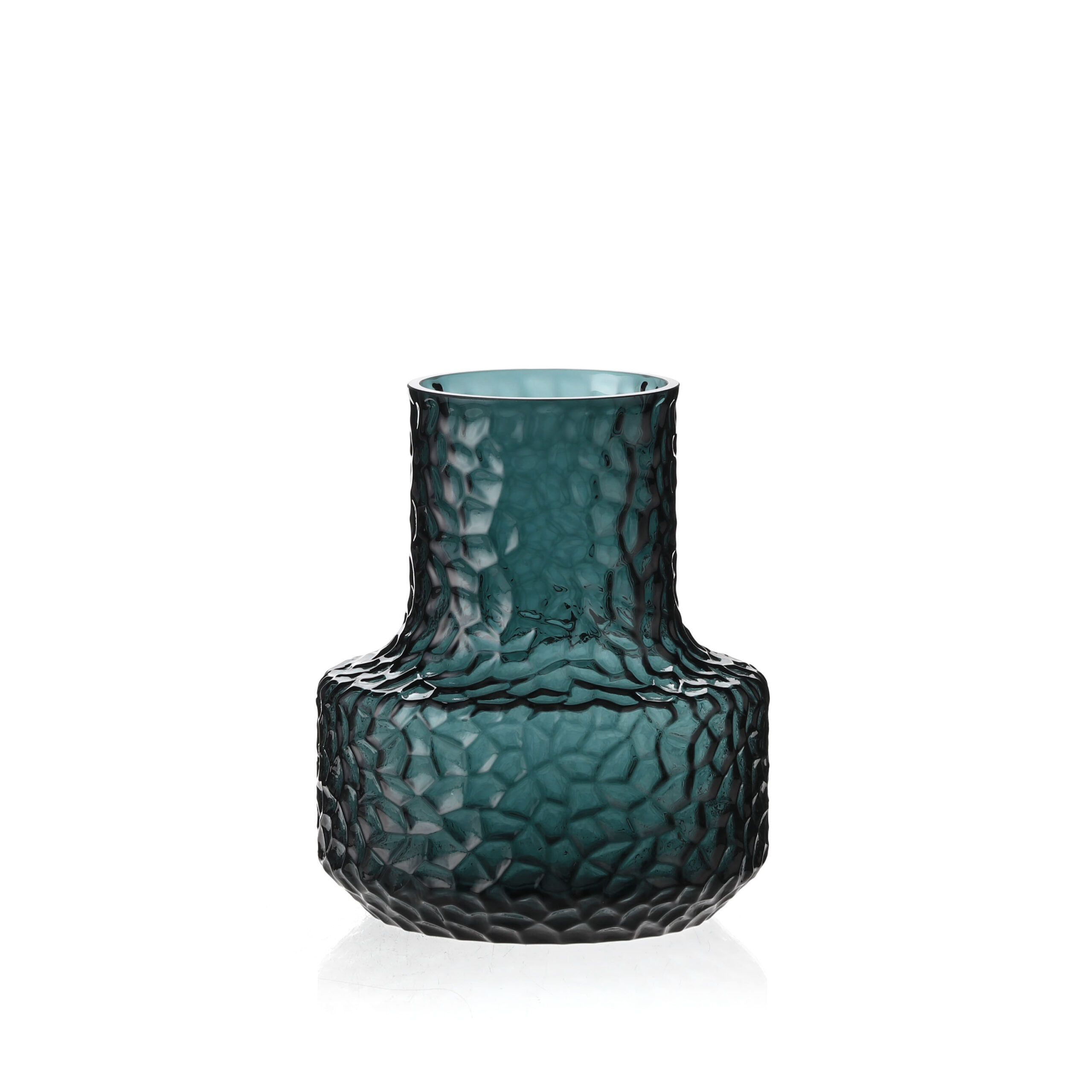 Hammered Hourglass Vase（Small）---Dark Green