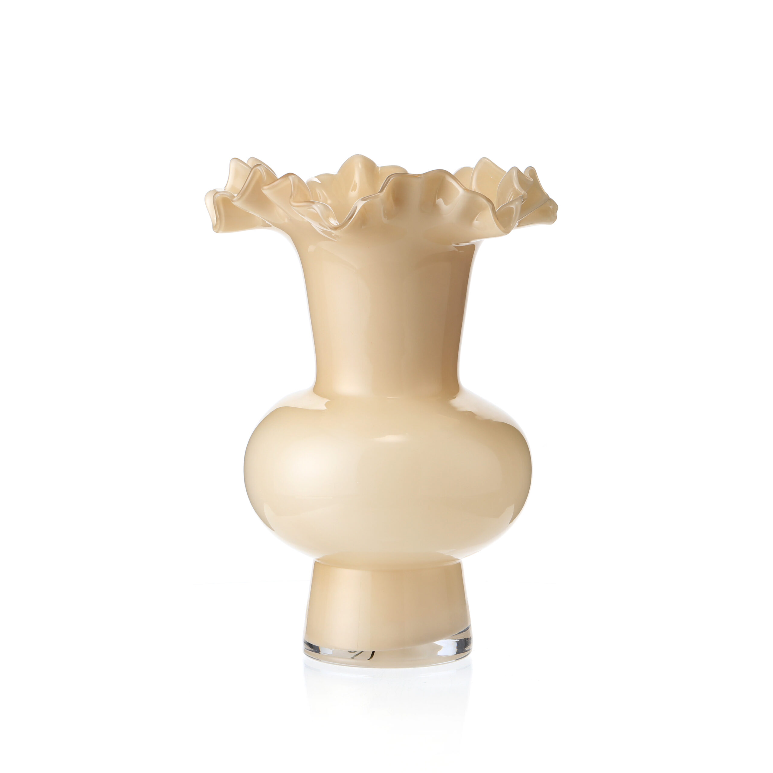 Modern Ruffled Glass Vase Collection