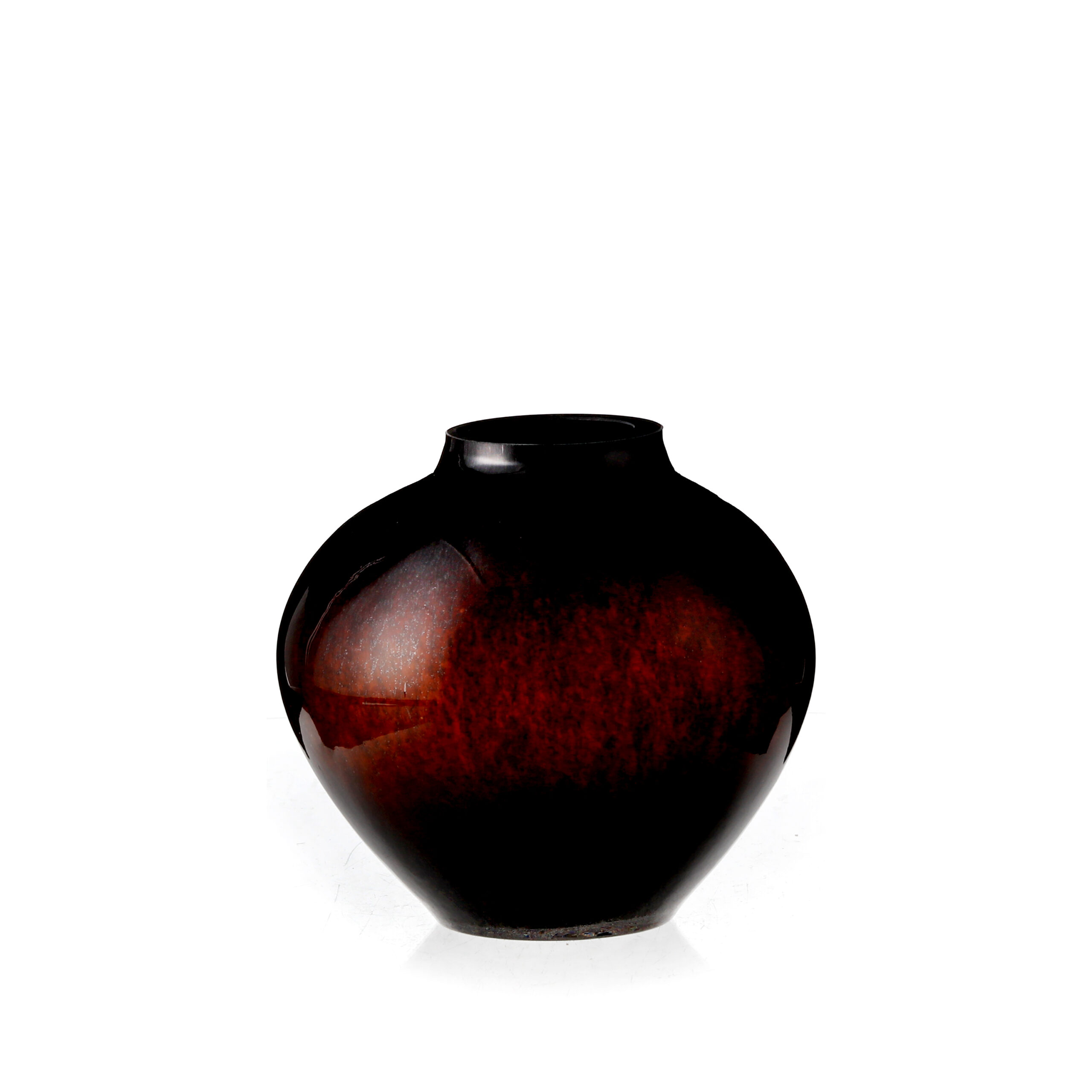 Organic Rounded Urn Vase（Small）---Chocolate