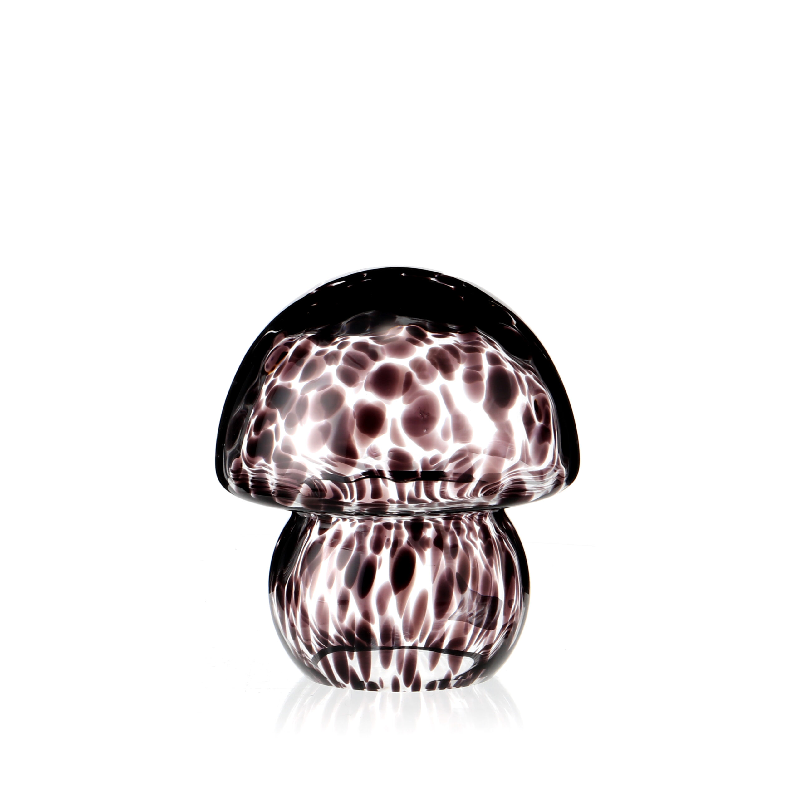 Whimsical Handblown Mushroom Lamp---Black