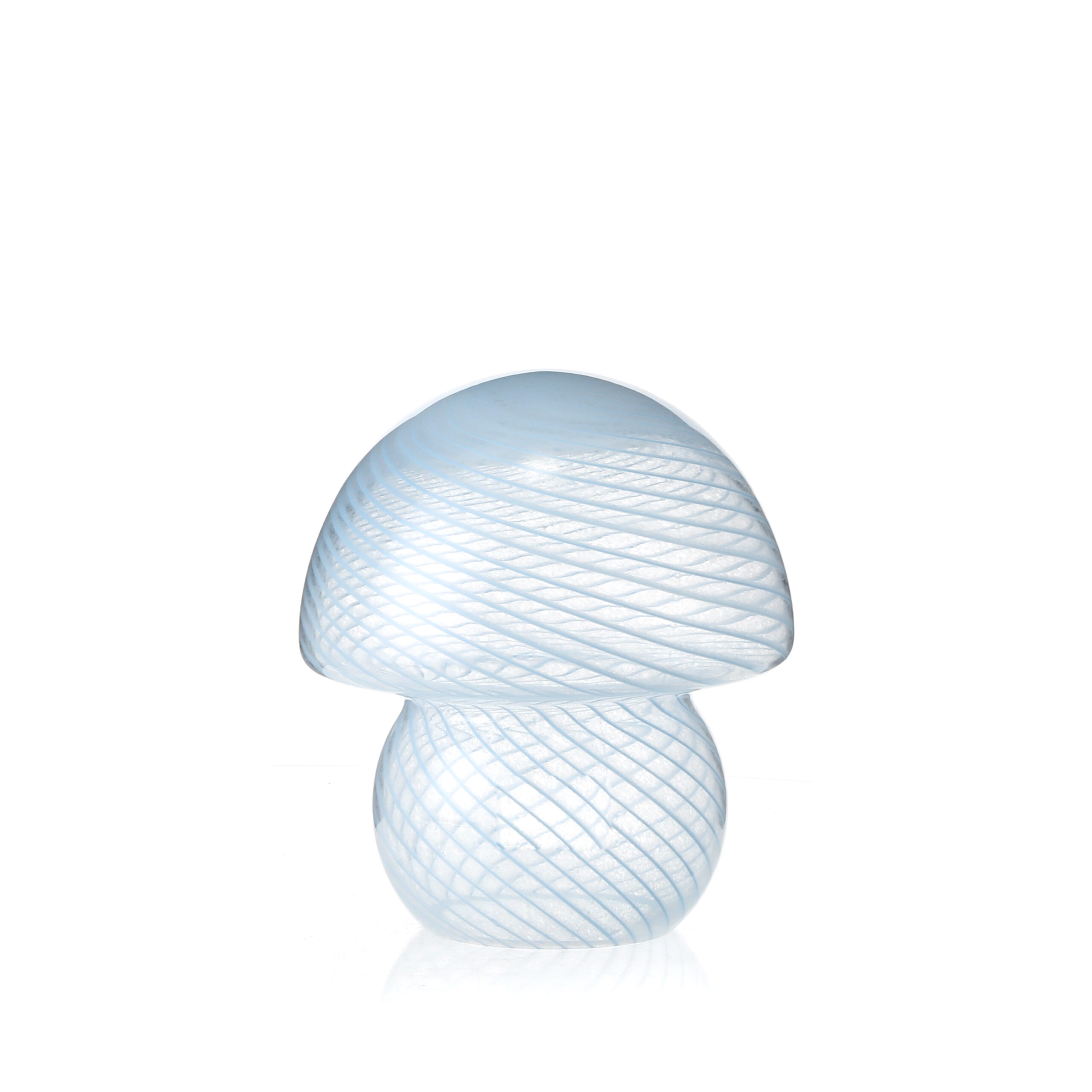 Whimsical Handblown Mushroom Lamp---Light Blue