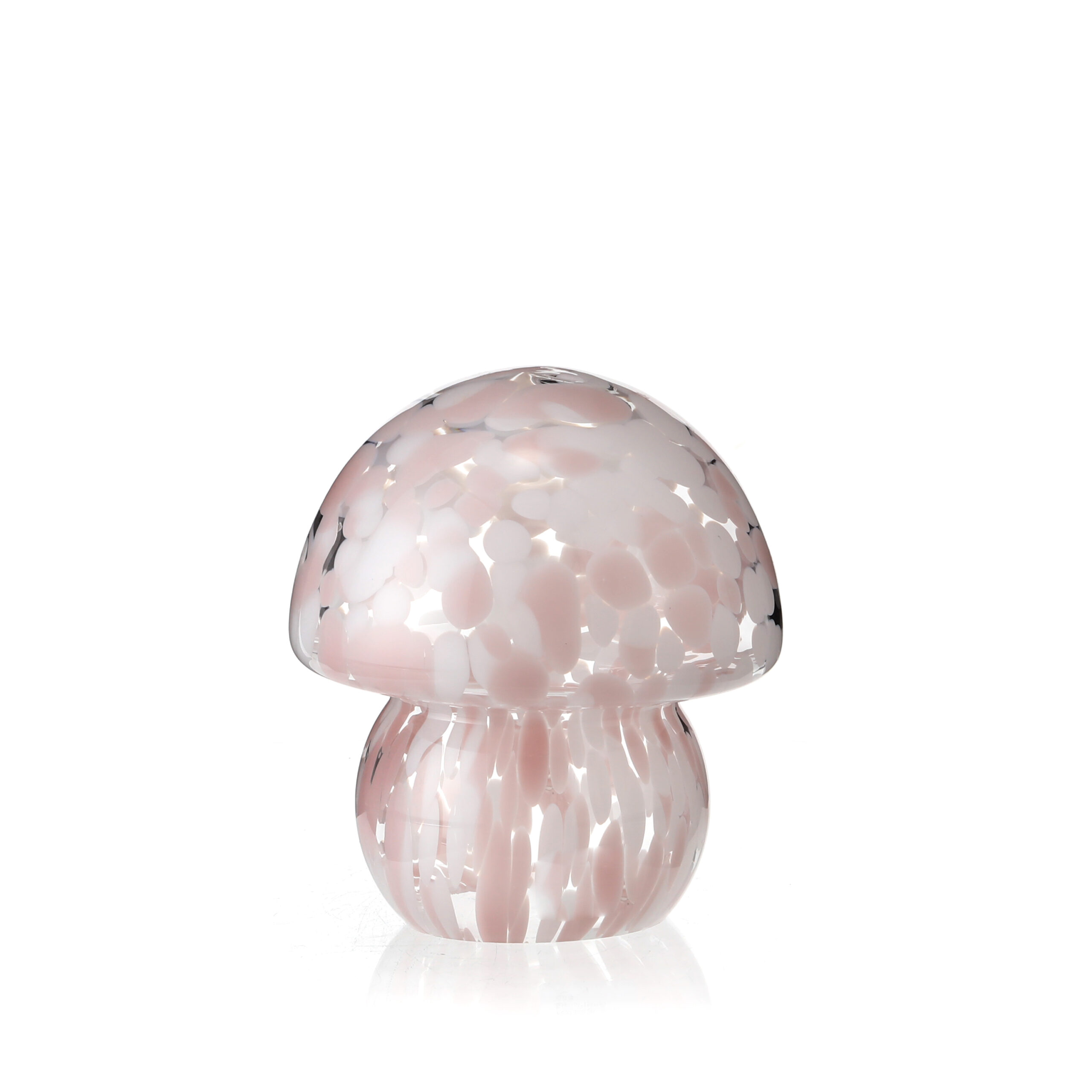 Whimsical Handblown Mushroom Lamp---Light peach