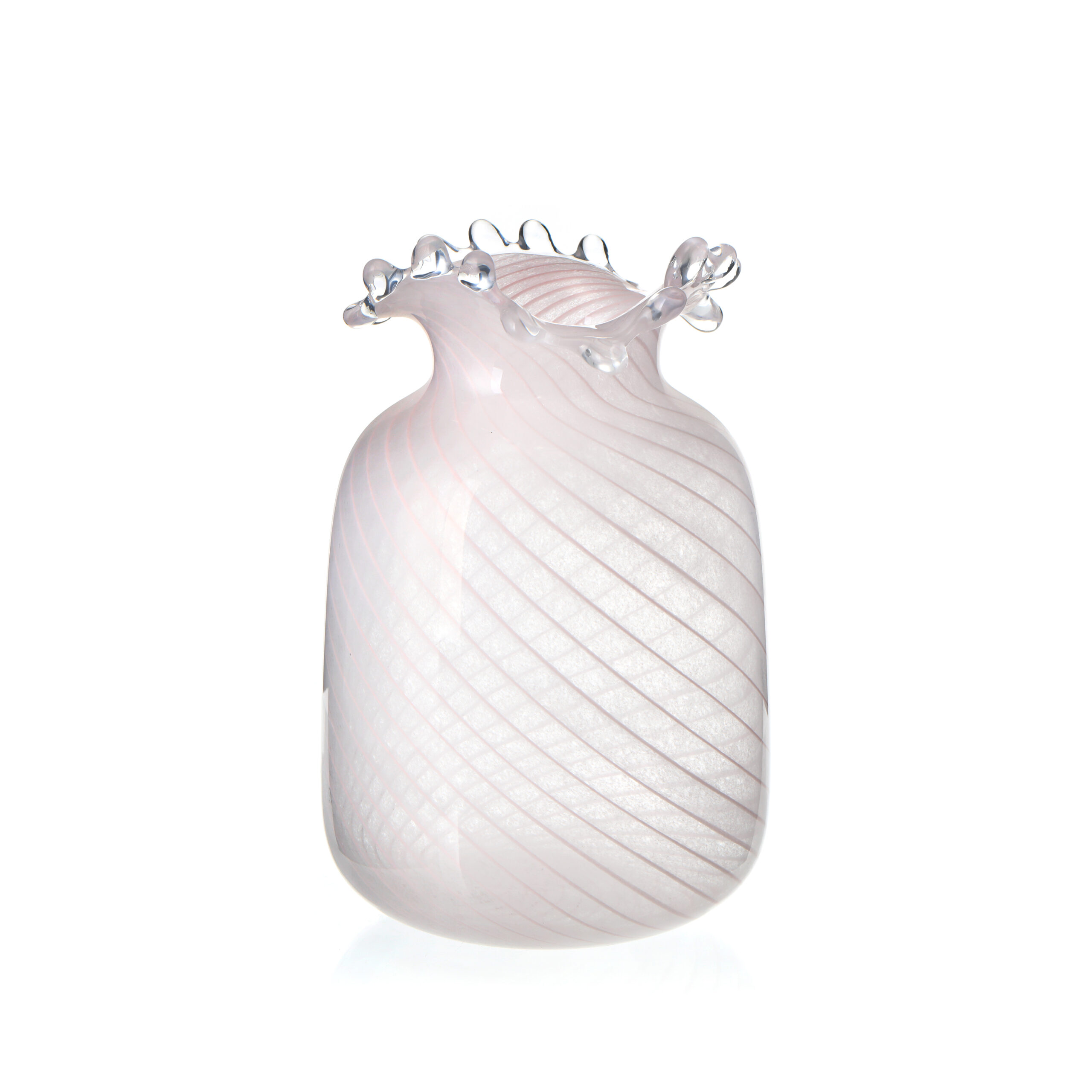Swirl Glass Vase---Blush-Pink