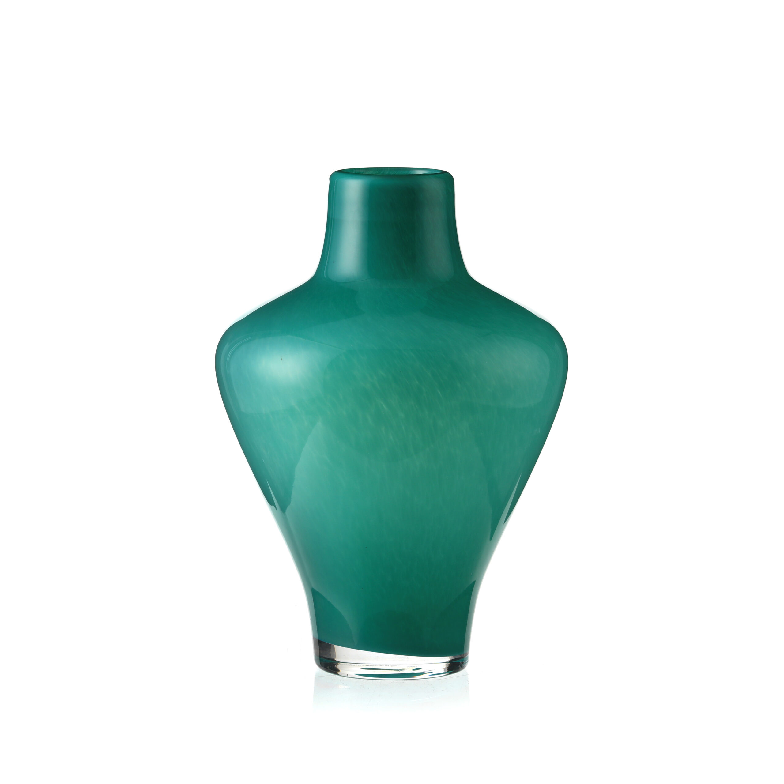 Handblown Vase---Malachite Green