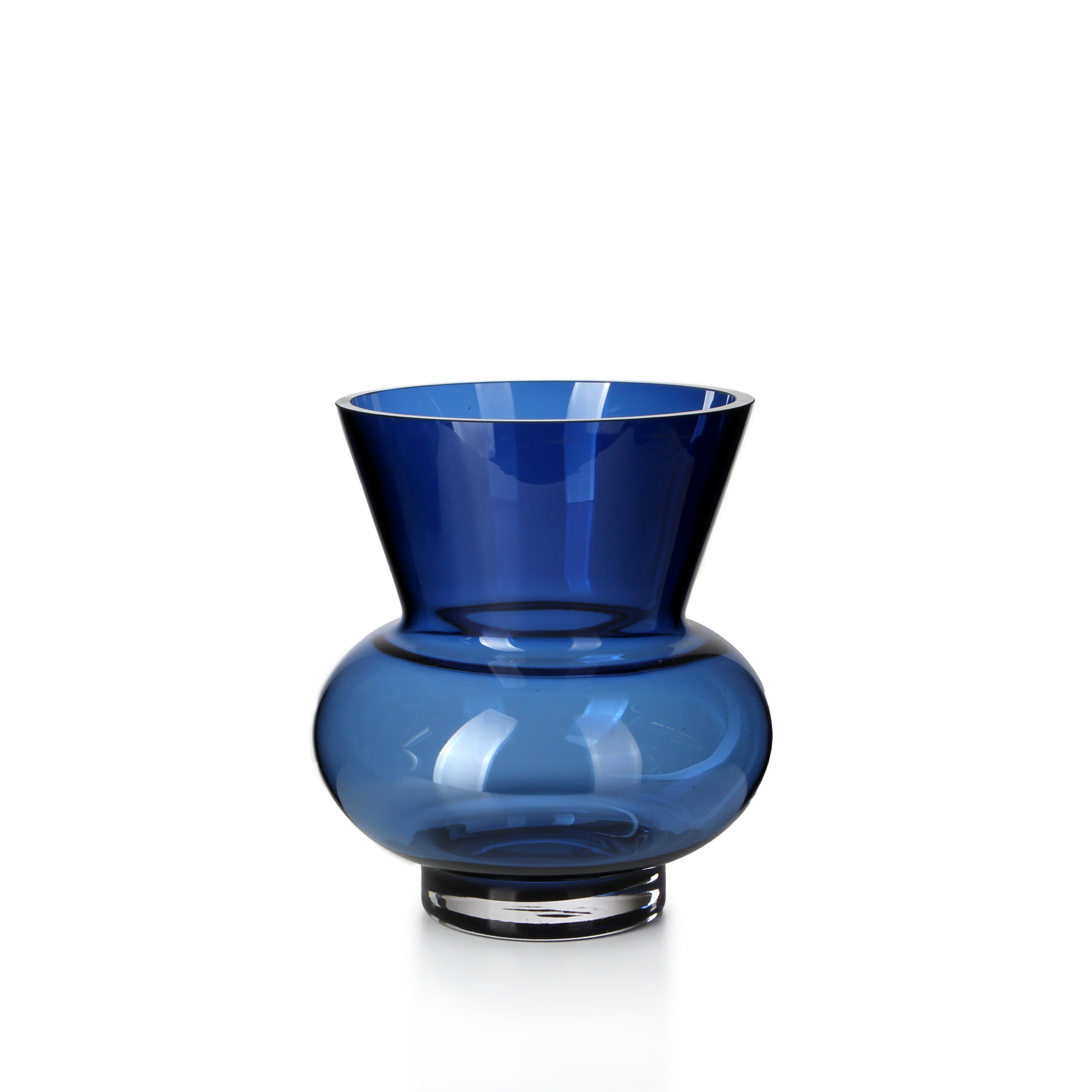 Flared Top Bulb Vase---Blue